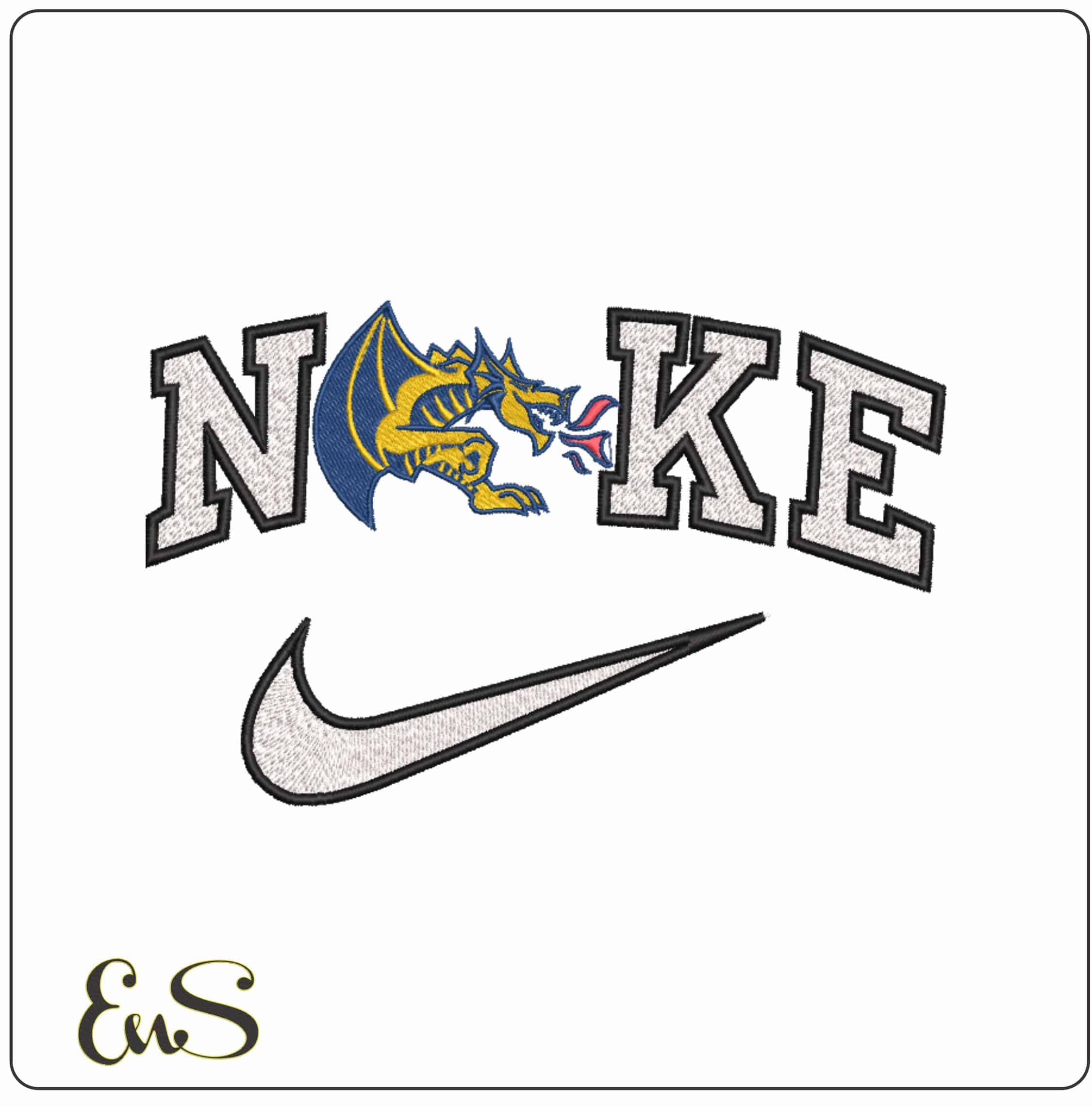 Nike Drexel Dragons Alternative Drexel University - Elegant embroidery design file-instant download