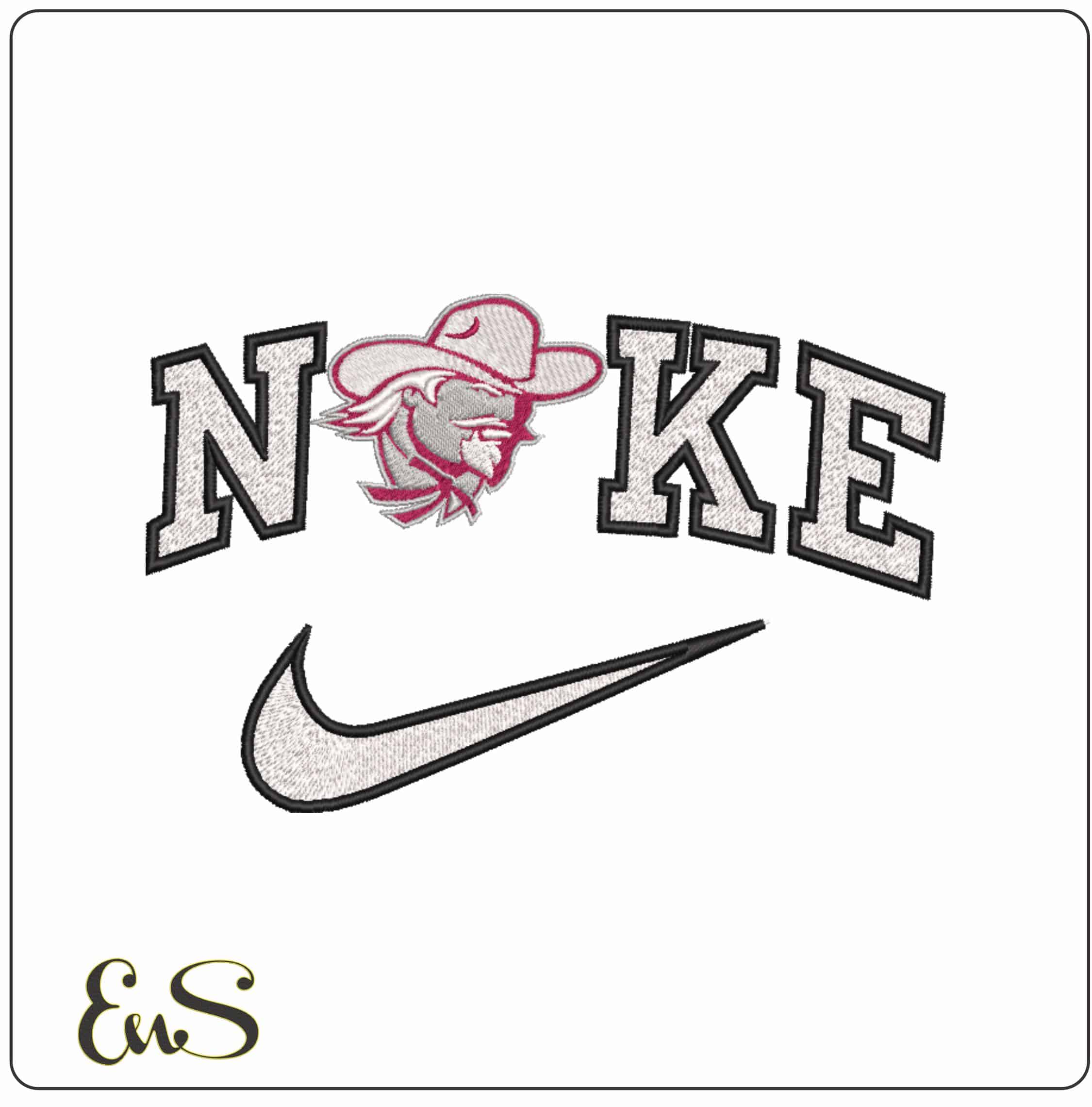 Nike Eastern Kentucky Colonels Head 2006 to 2017 University - Elegant embroidery design file-instant download
