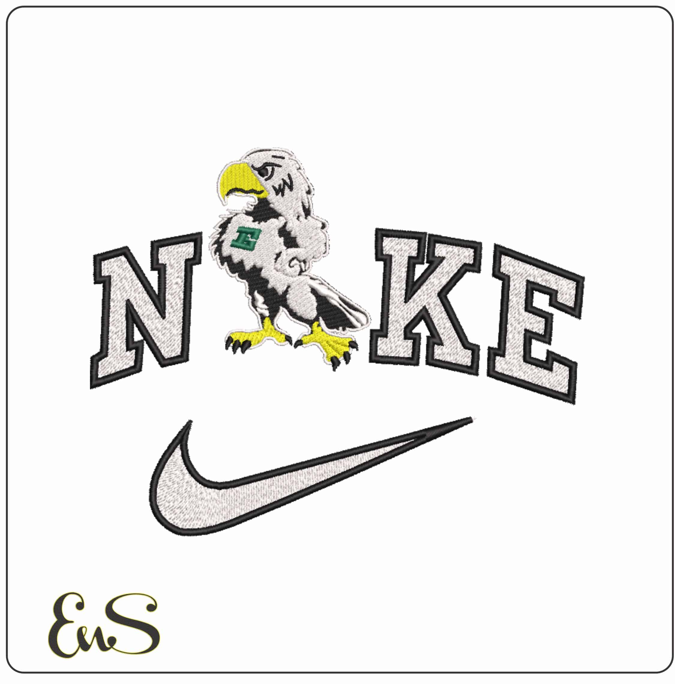 Nike Eastern Michigan Eagles Logo 1994 to 2001 University - Elegant embroidery design file-instant download