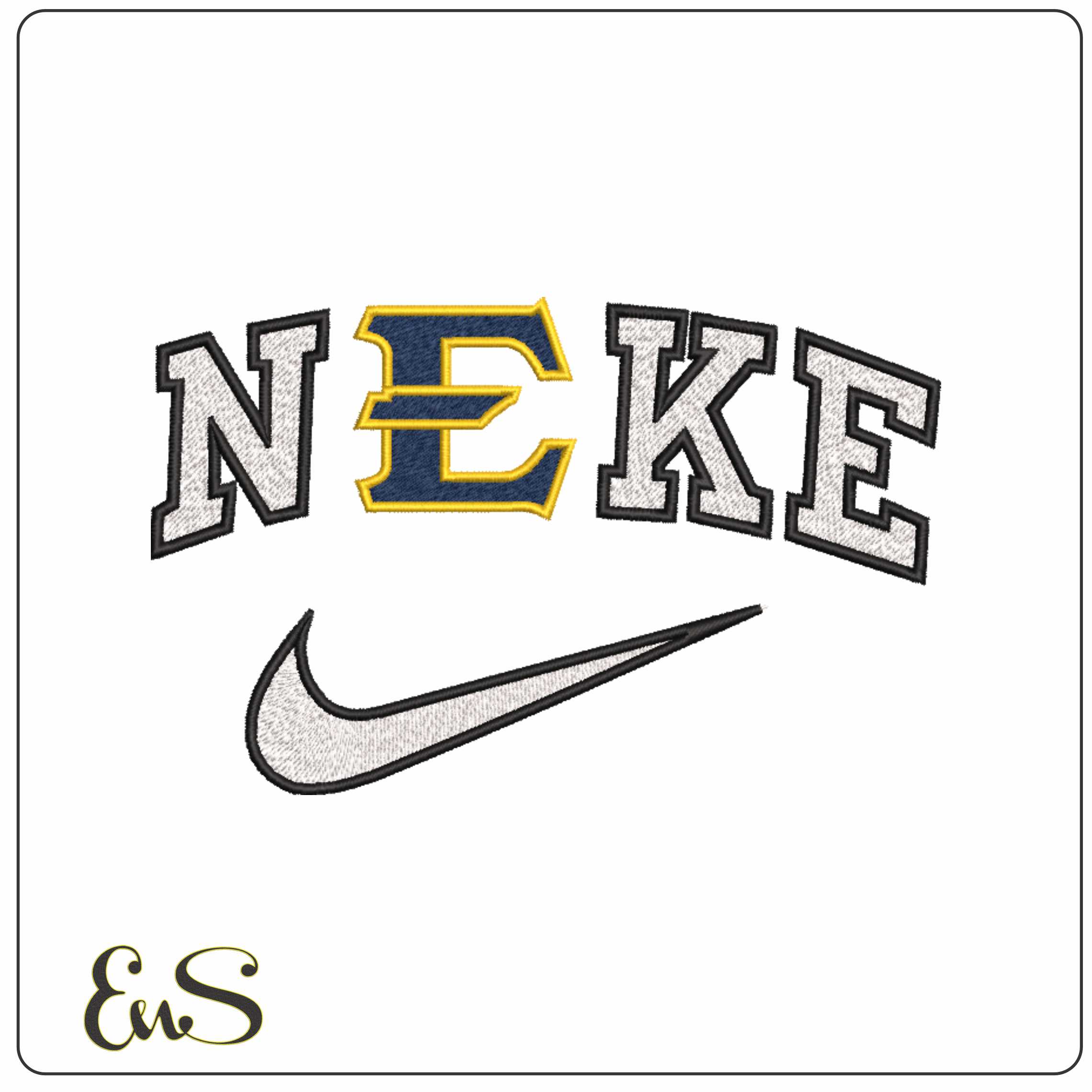 Nike ESTU Buccaneers 2014 on East Tennessee State University - Elegant embroidery design file-instant download