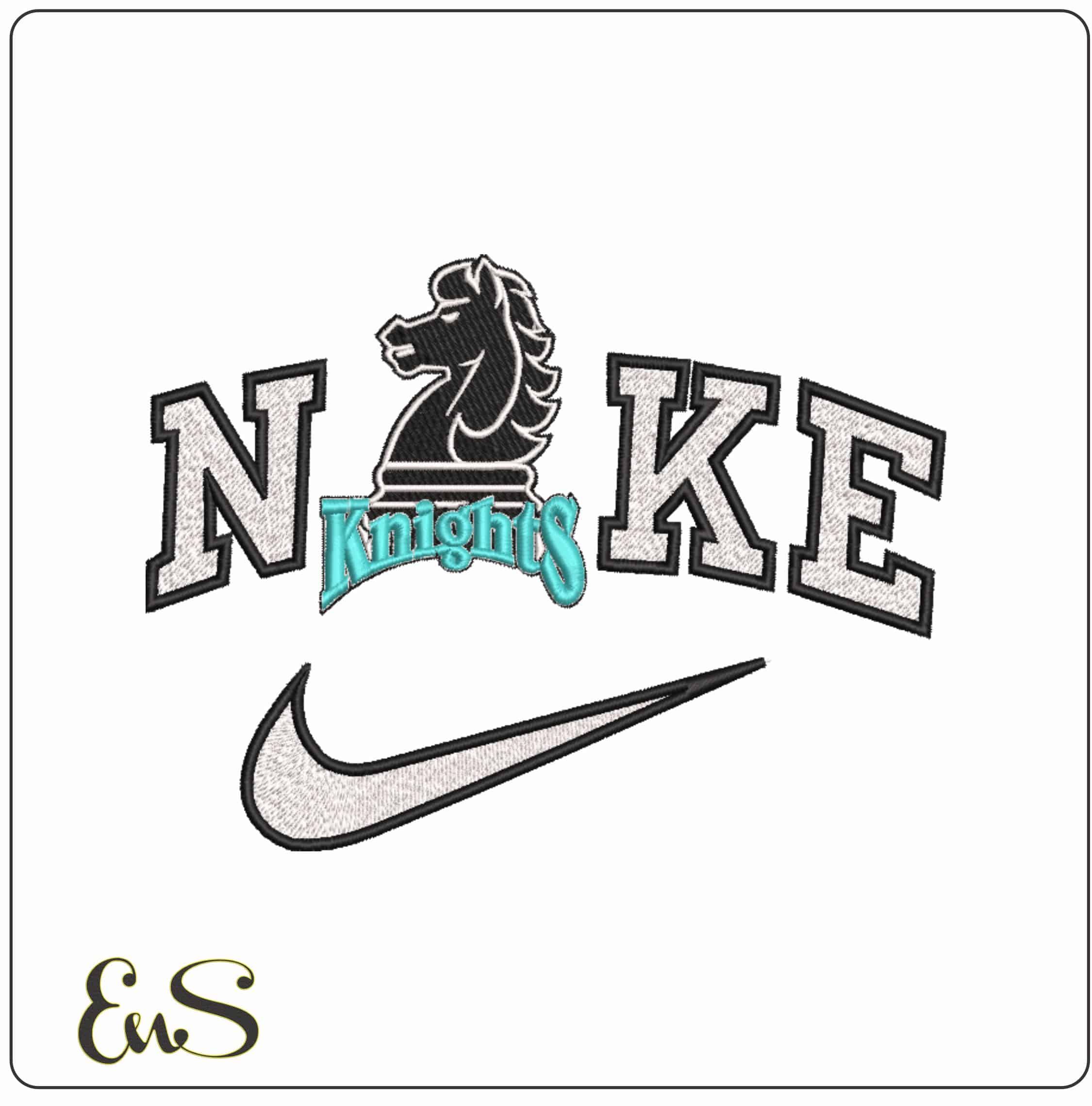 Nike Fairleigh Dickinson Knights 1995 2004 University - Elegant embroidery design file-instant download