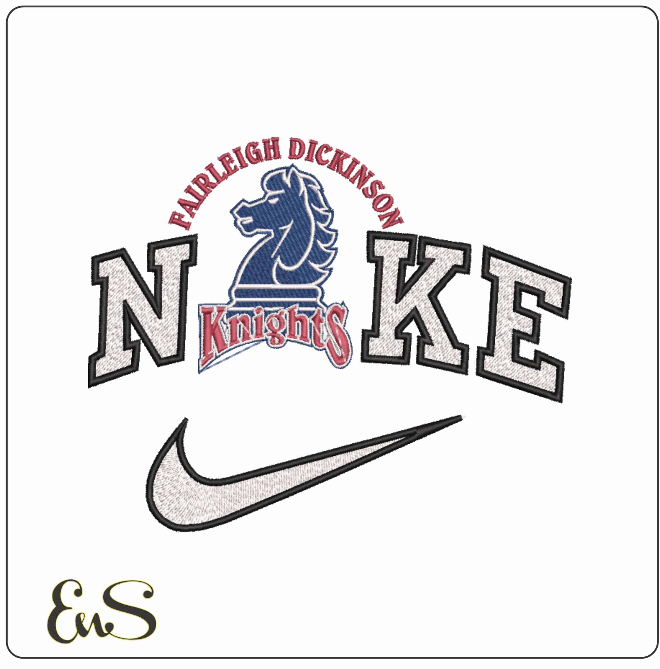 Nike Fairleigh Dickinson Knights 2004 2019 University - Elegant embroidery design file-instant download