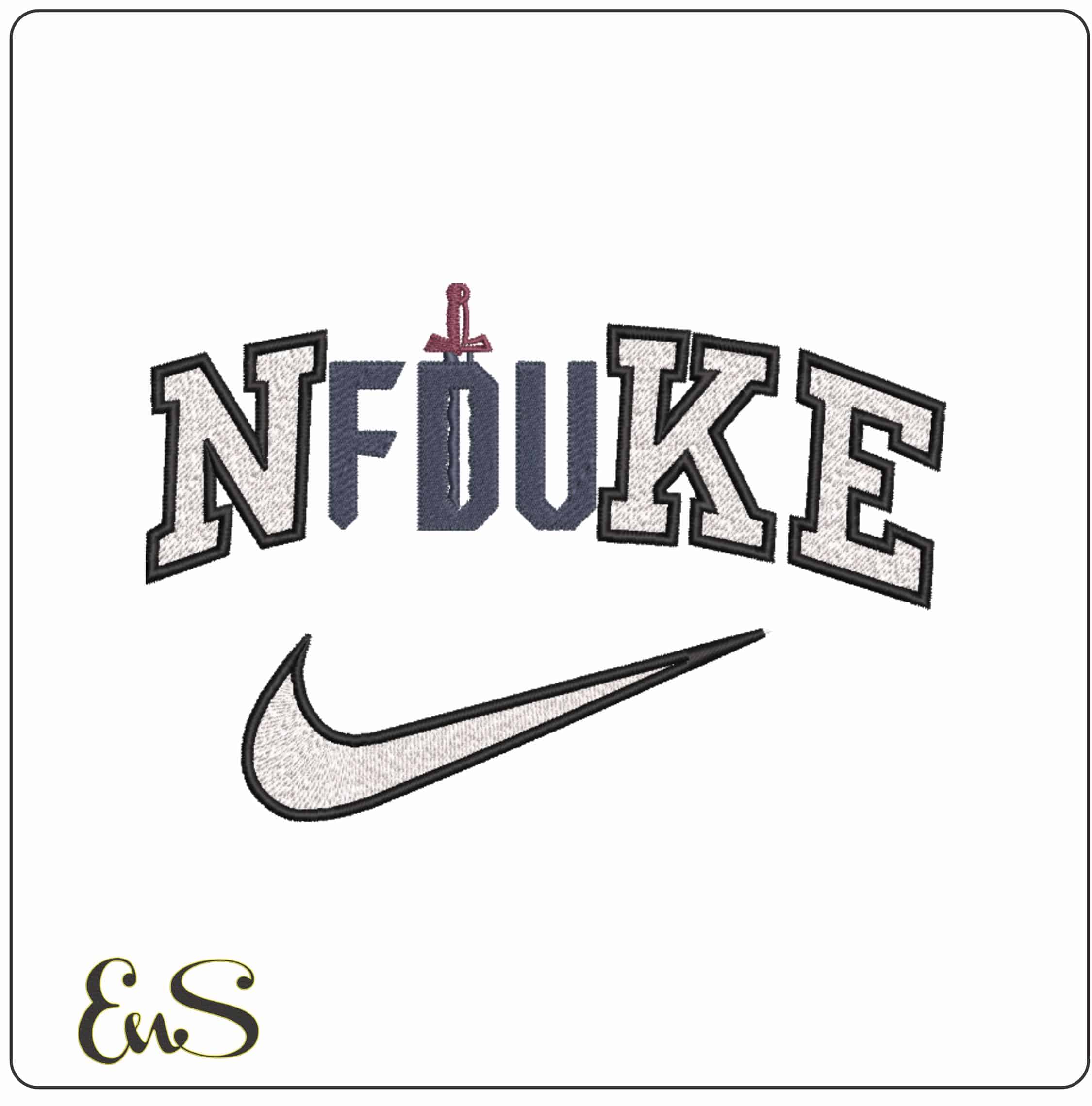 Nike Fairleigh Dickinson Knights 2023 University - Elegant embroidery design file-instant download