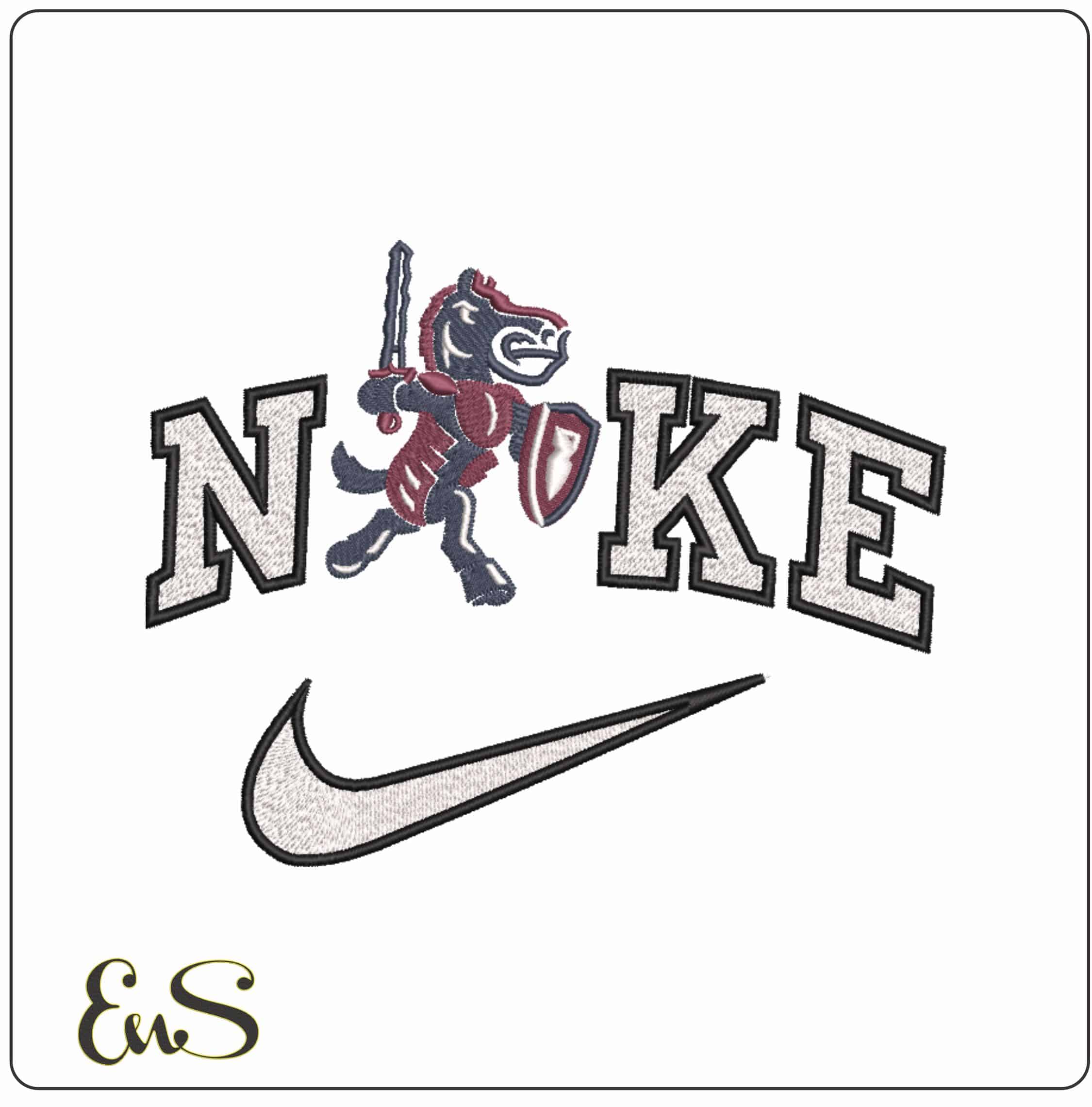 Nike Fairleigh Dickinson Knights alternate University - Elegant embroidery design file-instant download
