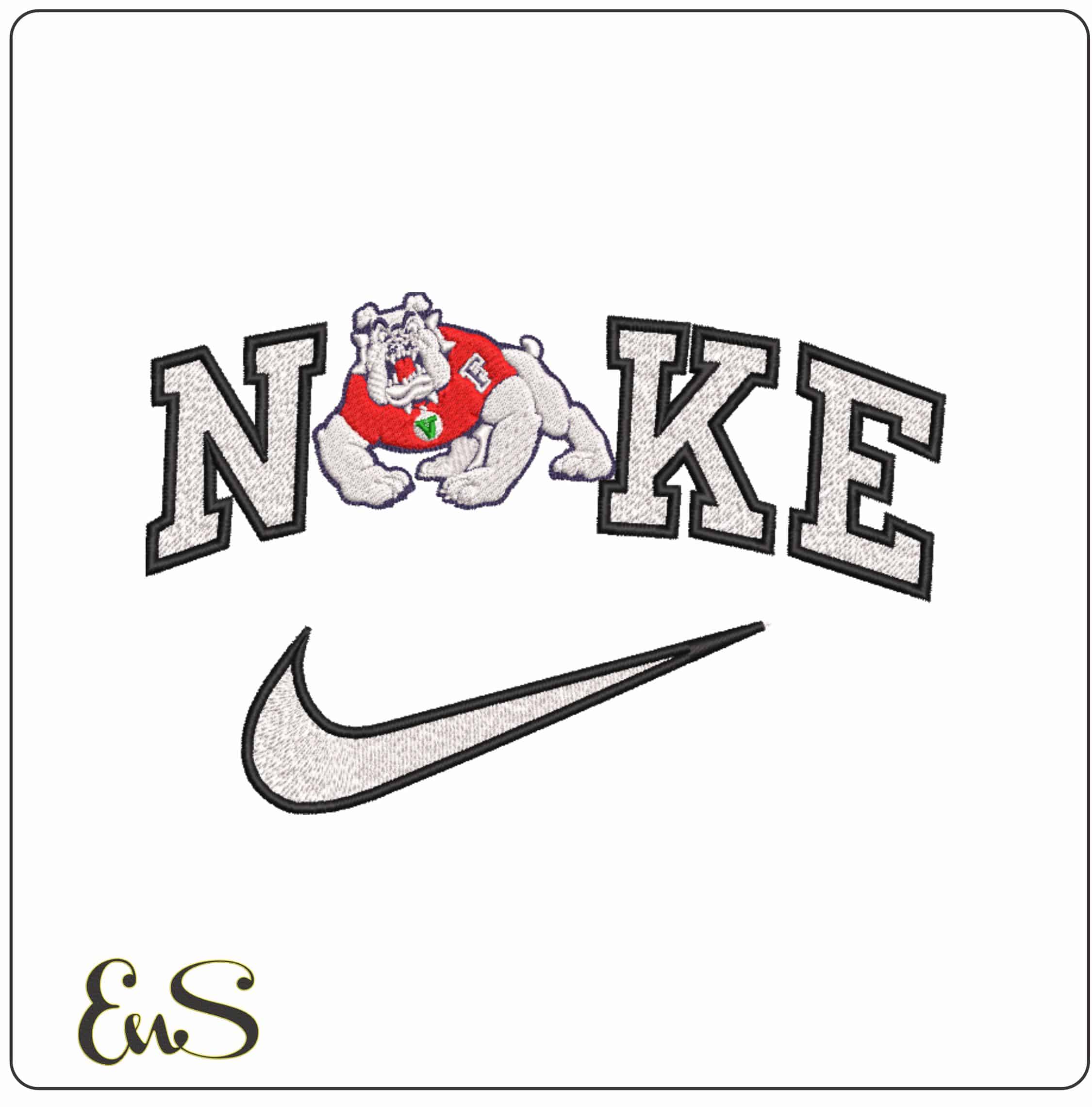 Nike Fresno State Bulldogs 2006 University - Elegant embroidery design file-instant download