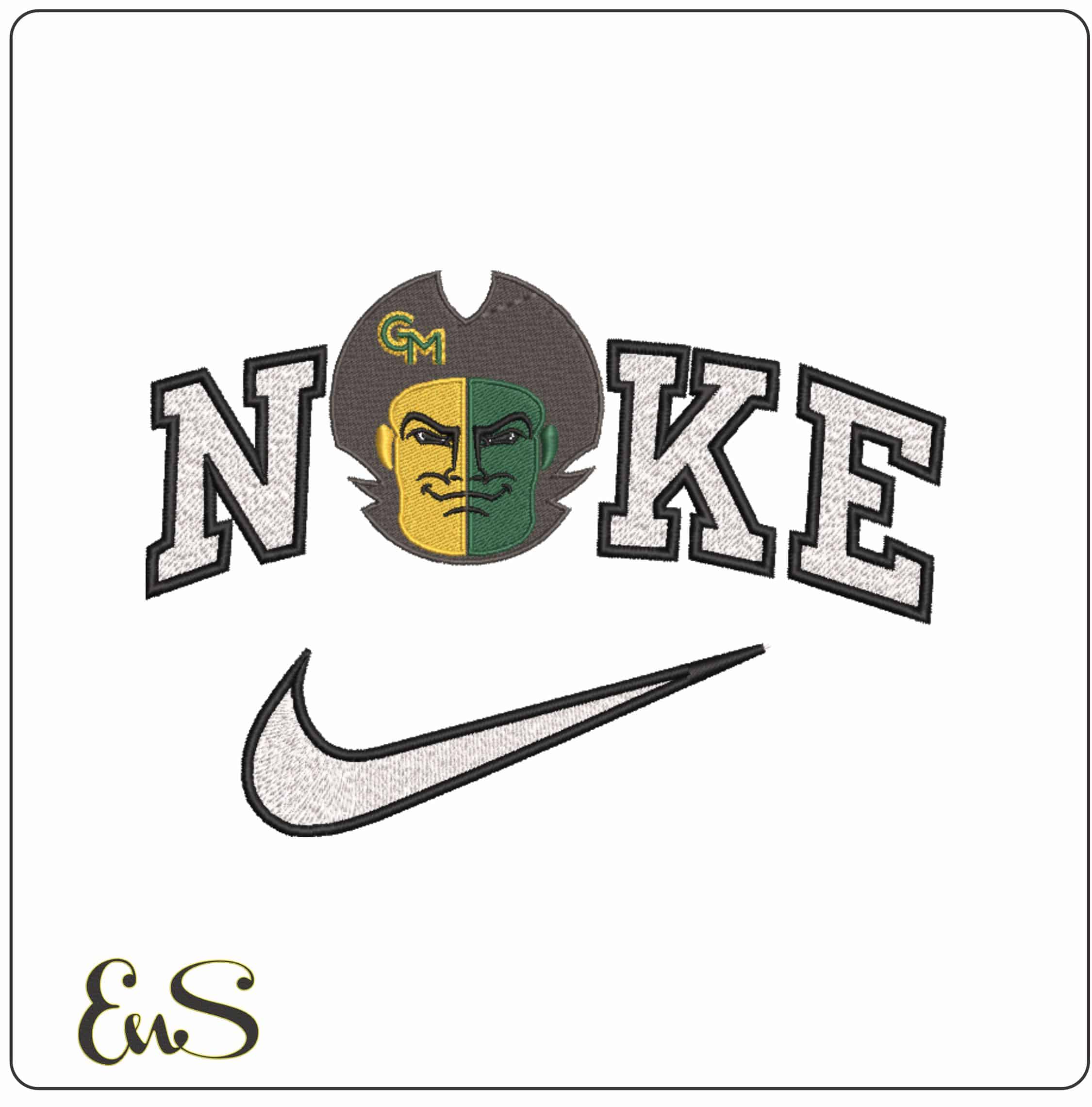 Nike George Mason Patriots Alternative University - Elegant embroidery design file-instant download