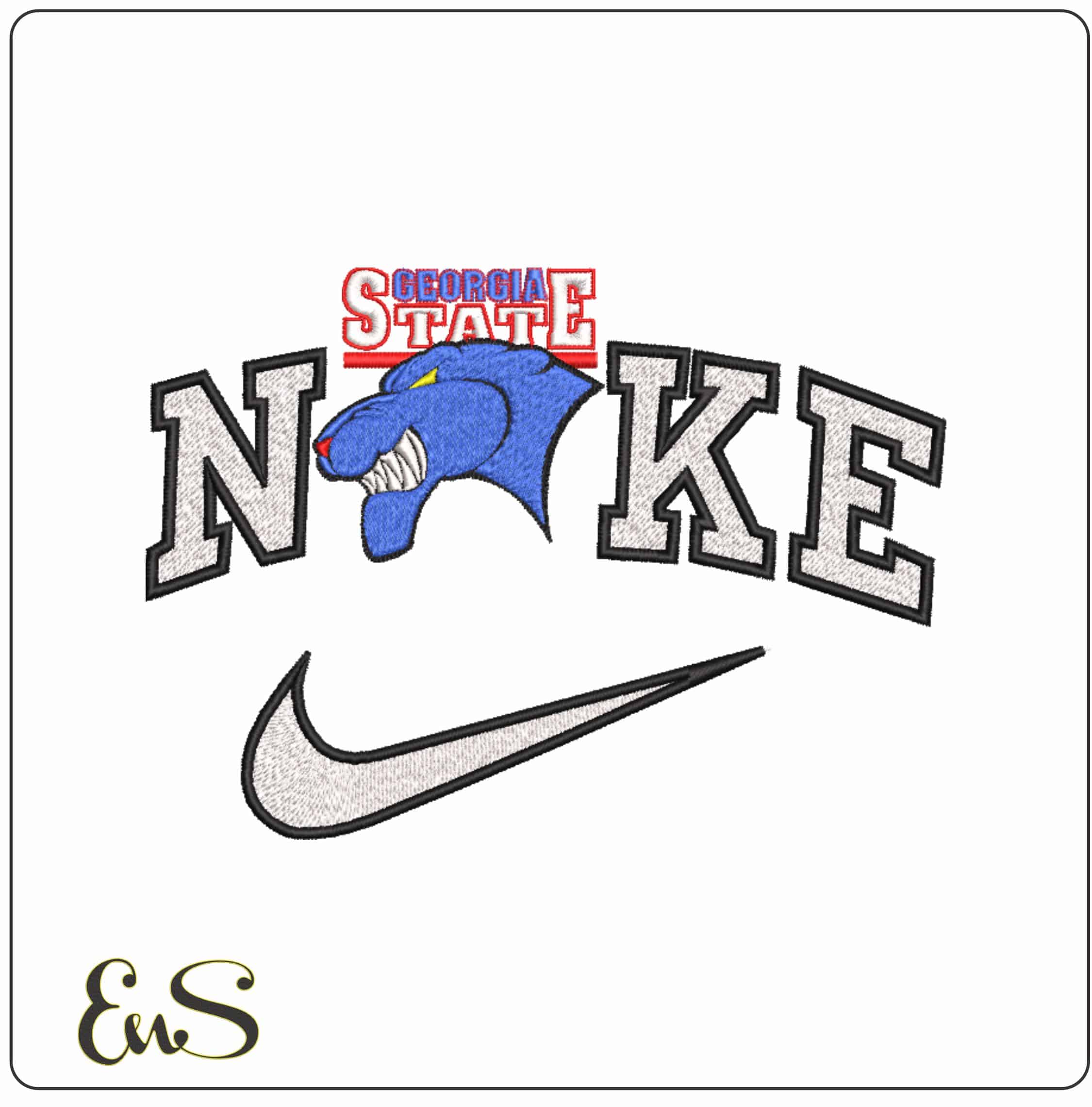 Nike Georgia State Panthers 2002 to 2009 University - Elegant embroidery design file-instant download