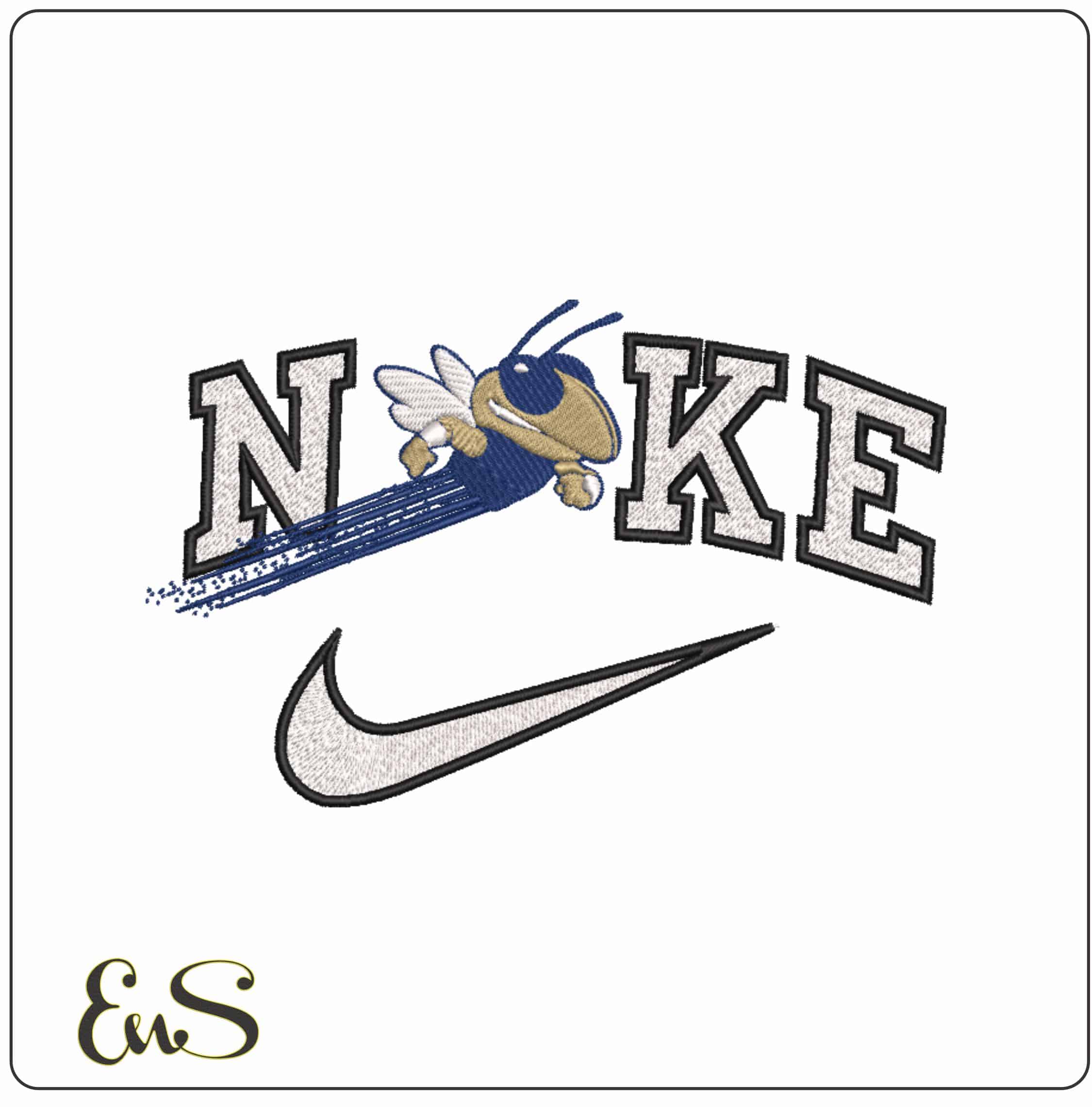 Nike Georgia Tech Yellow Jackets Alternative Institute Technology - Elegant embroidery design file-instant download