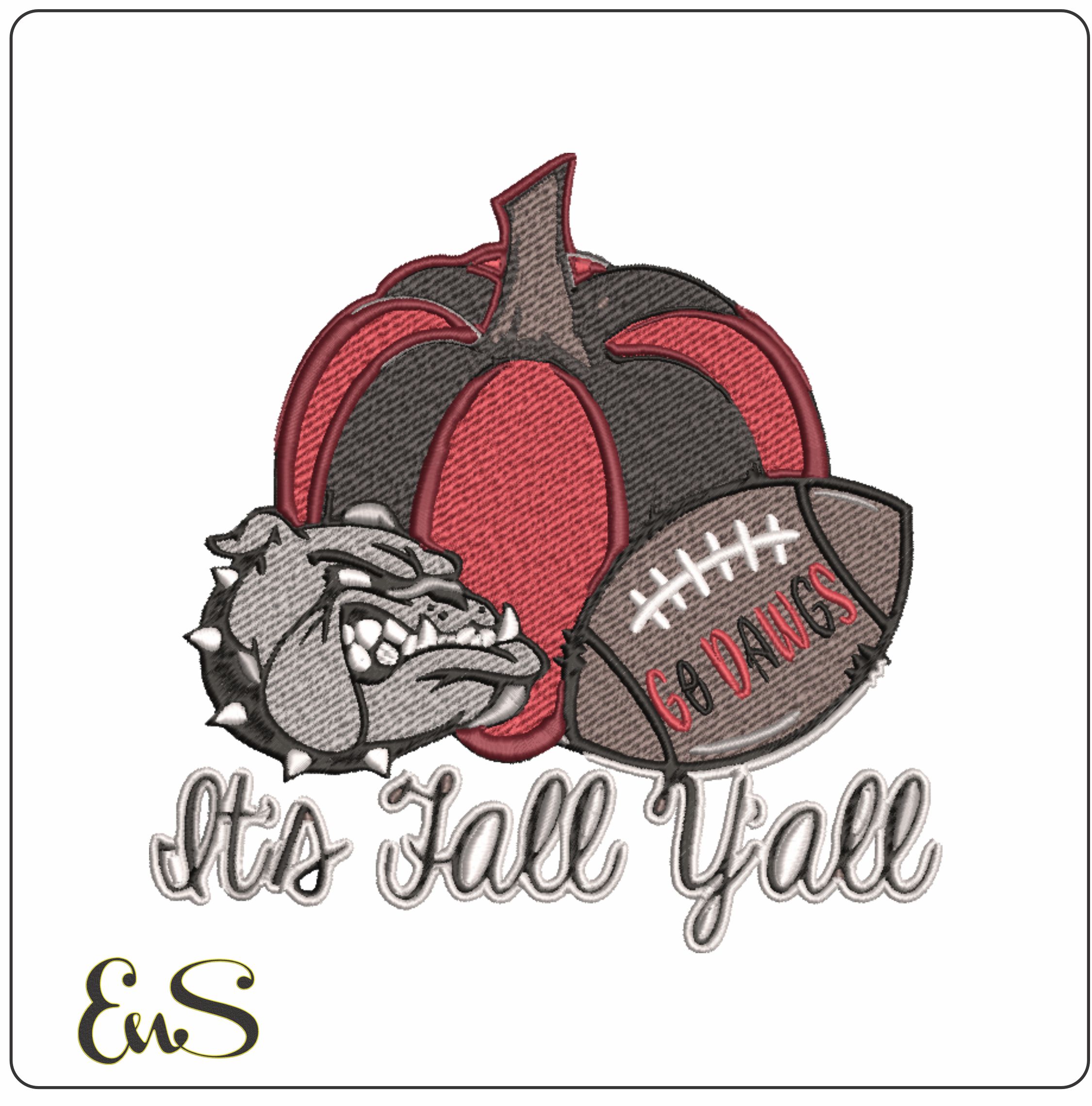 Georgia Halloween- embroidery file - instant download in a frame