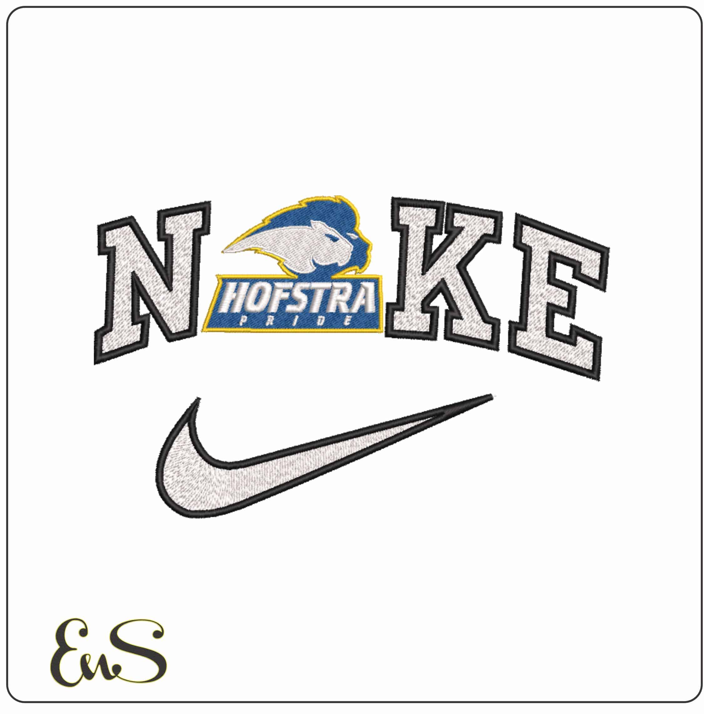 Nike Hofstra Pride 2005 on Hofstra University - Elegant embroidery design file-instant download