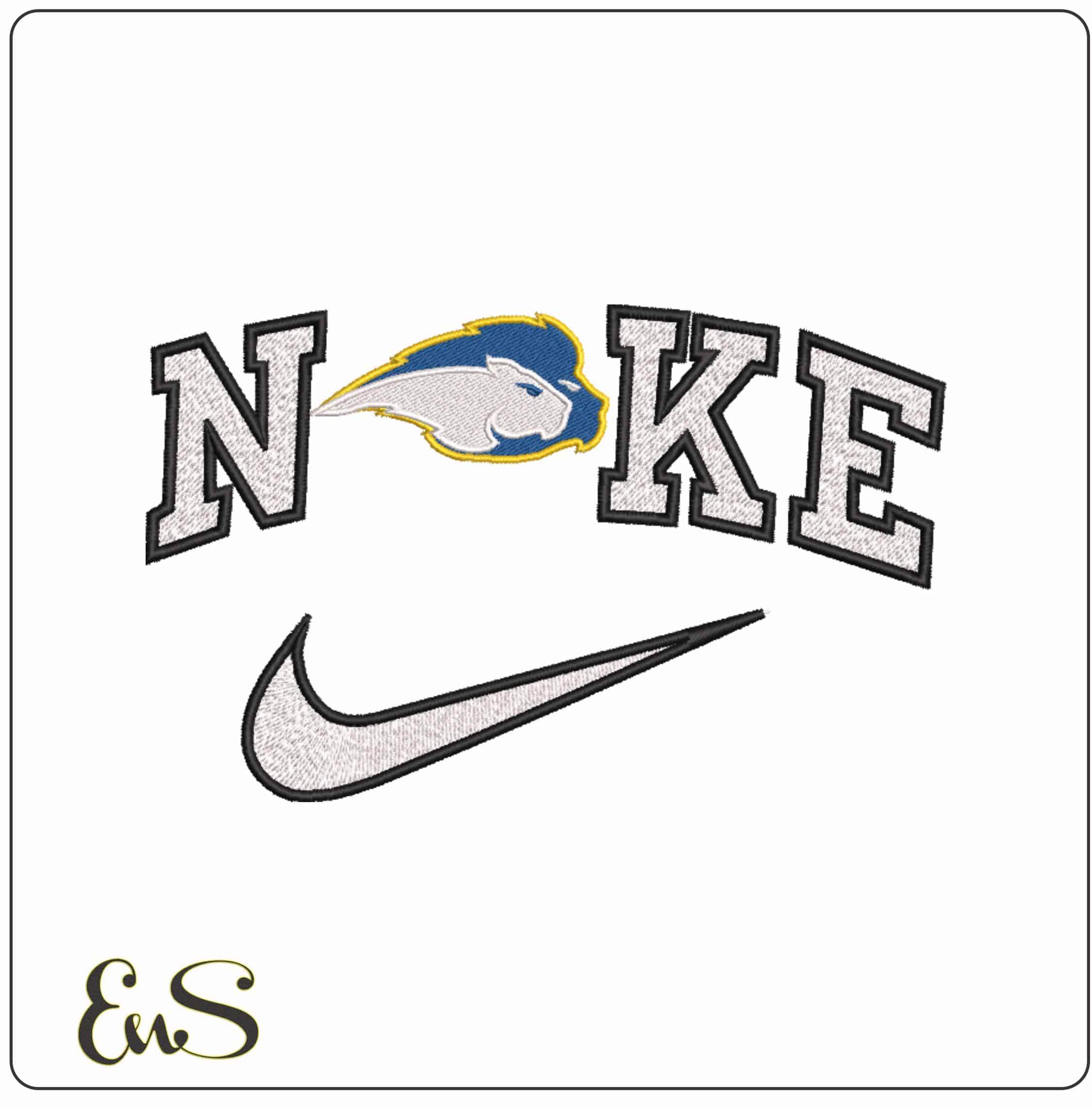 Nike Hofstra Pride Heads 2005 on Hofstra University - Elegant embroidery design file-instant download