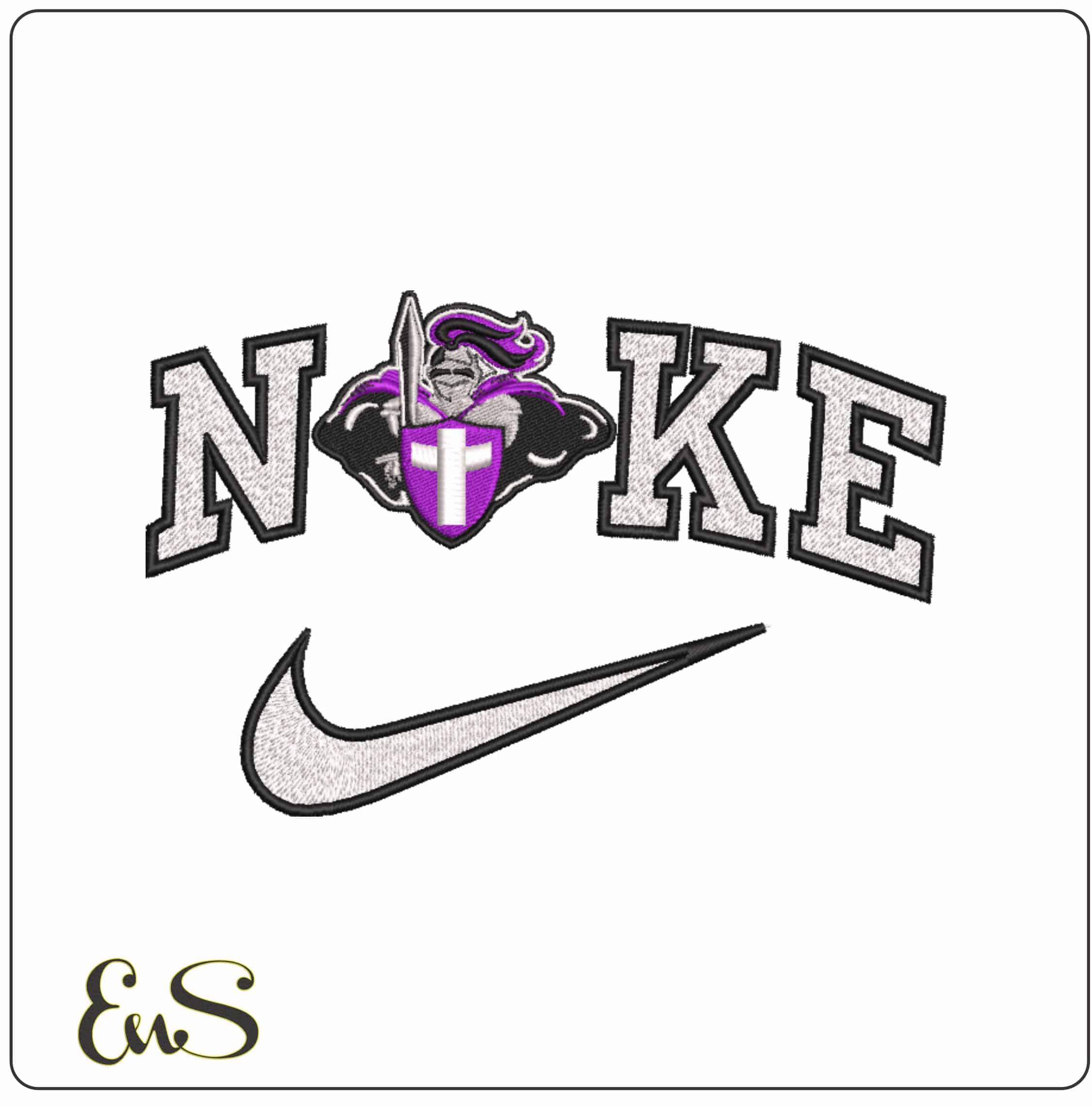 Nike Holy Cross Crusaders Logo 1999 to 2013 College - Elegant embroidery design file-instant download