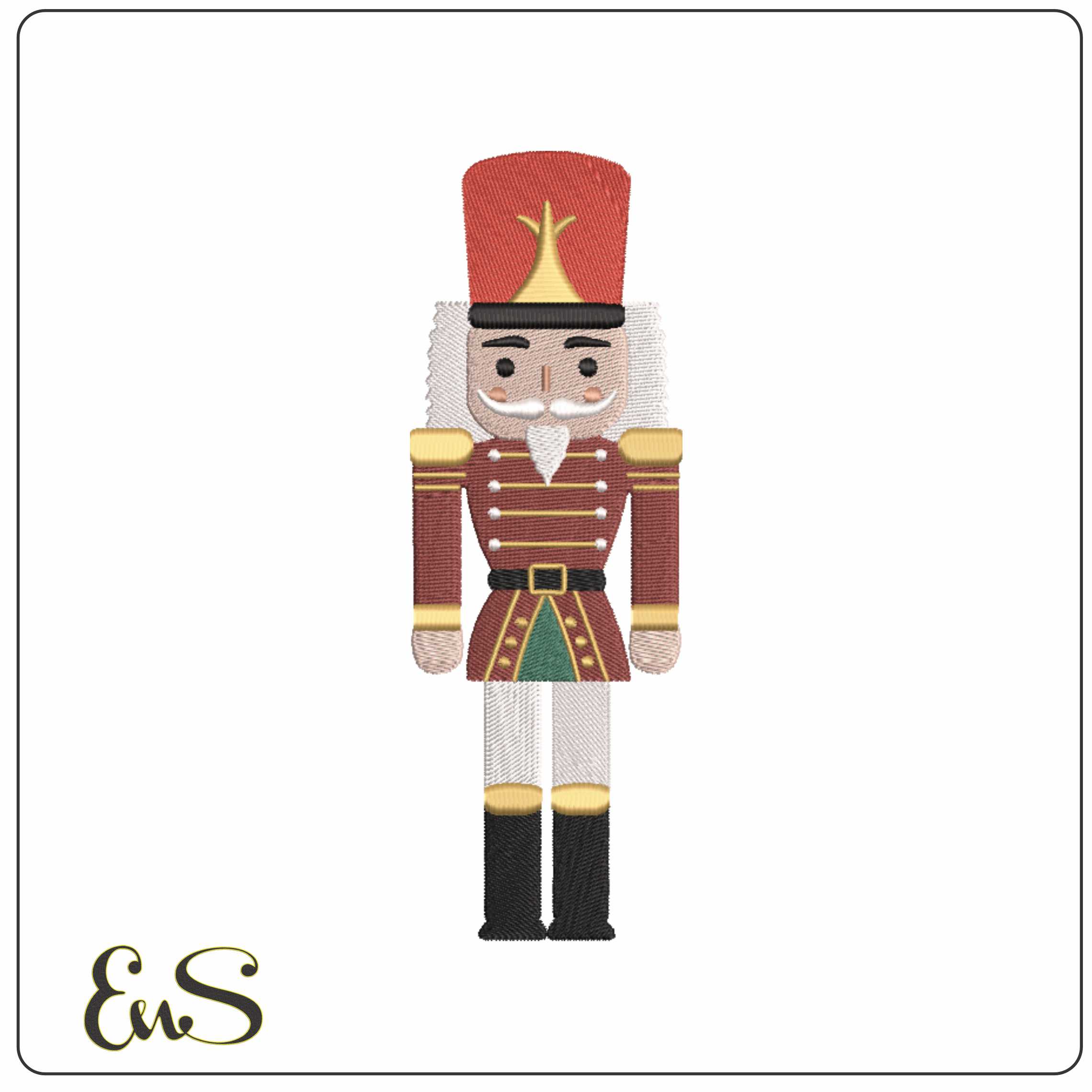 Nut Cracker Toy Soldier Children - Elegant embroidery design file-instant download