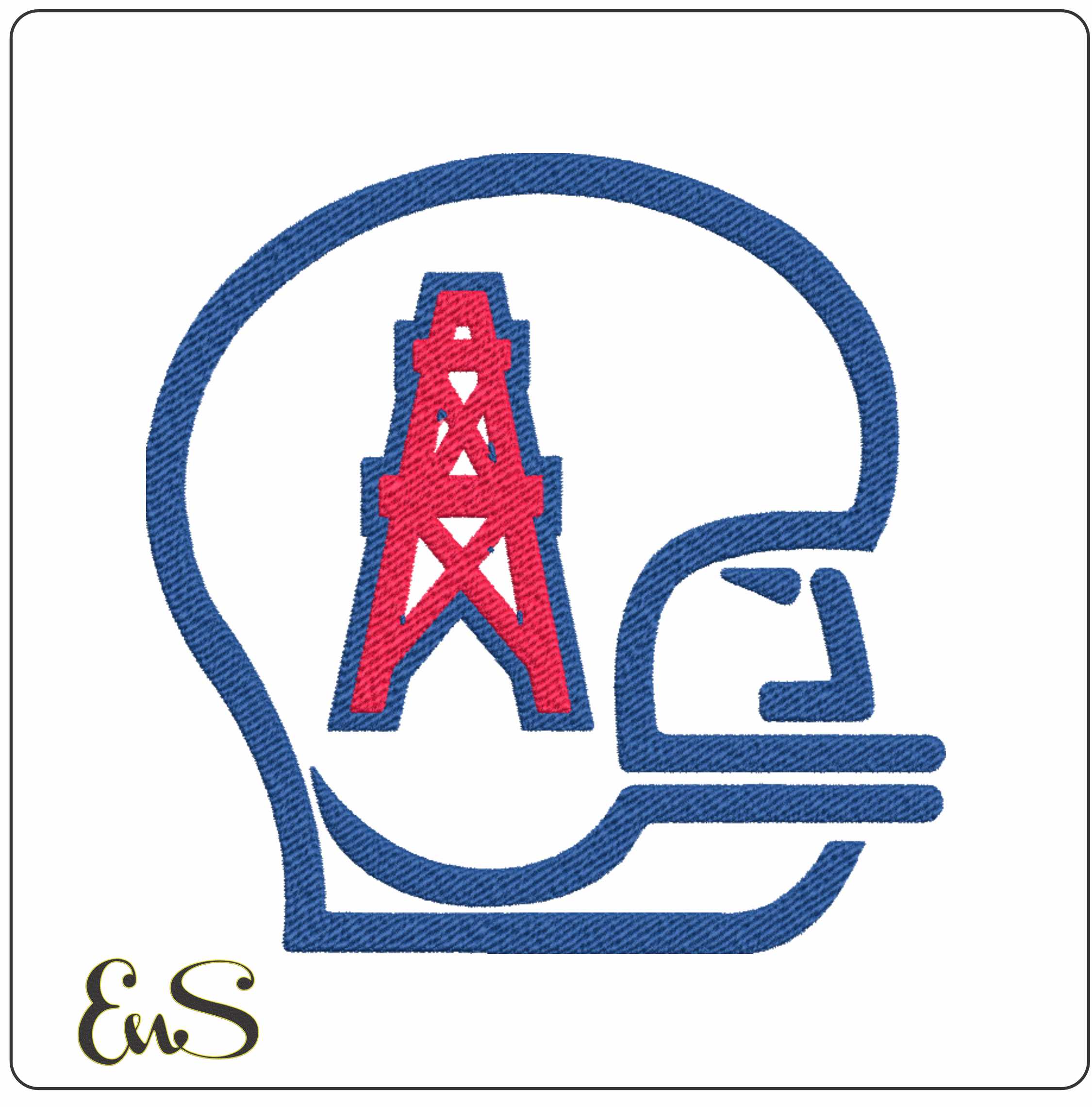 Houston Oilers NFL embroidery design -Houston Texas Stadium men's football embroidery machine pattern embroidery file - instant download