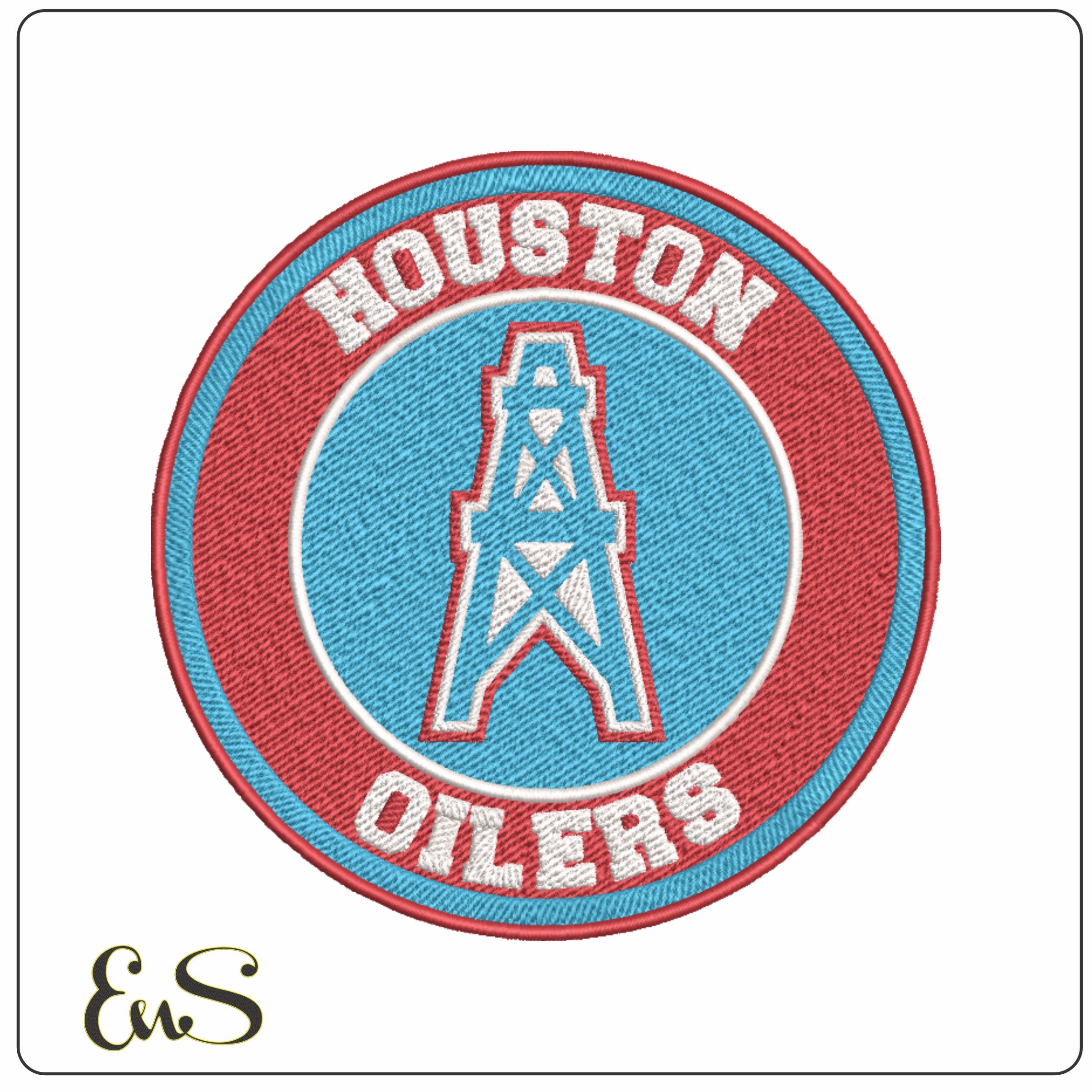 Houston Oilers Emblem NFL embroidery design -Houston Texas Stadium men's football embroidery machine pattern embroidery file - instant download