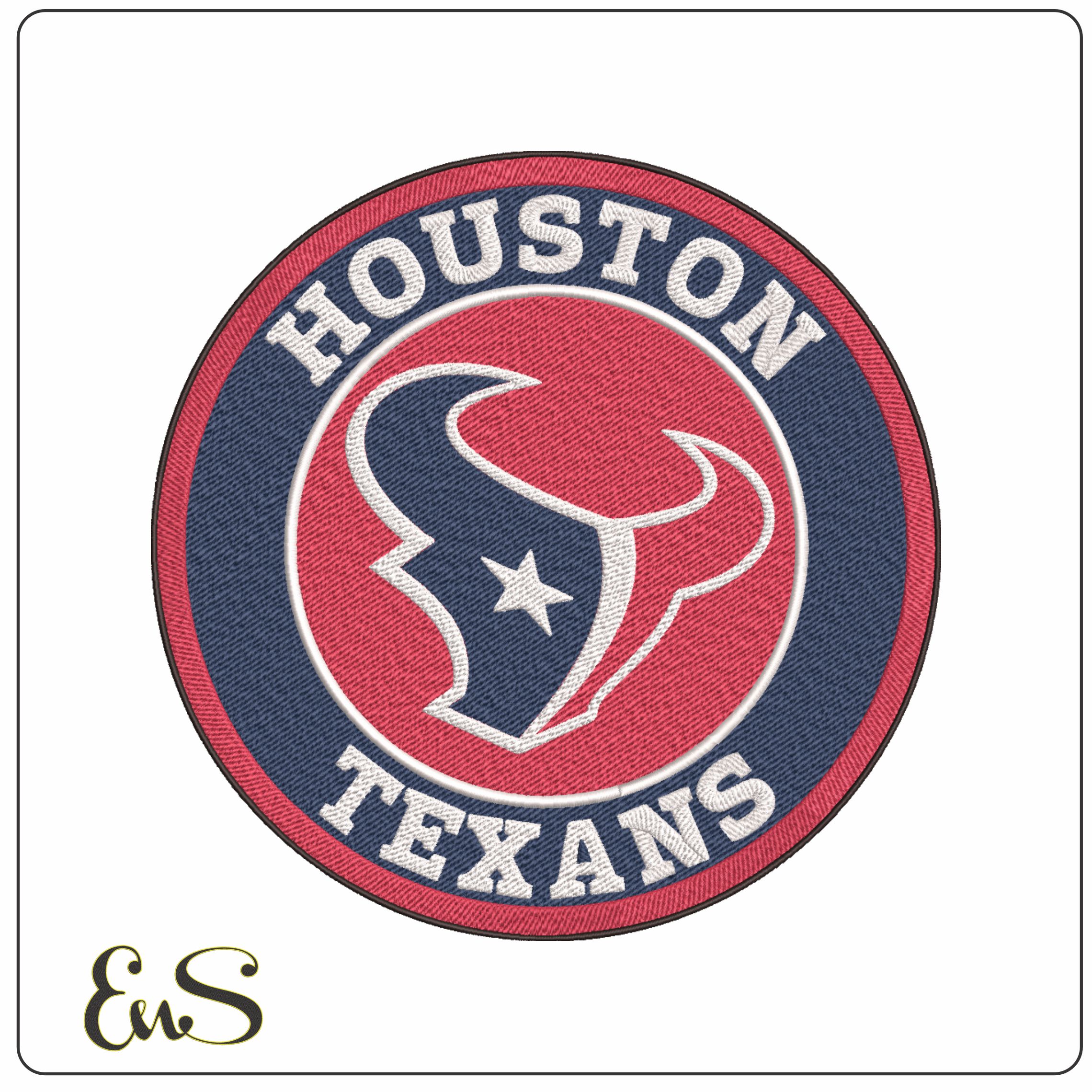 Houston Texans Emblem NFL embroidery design -NRG Stadium men's football embroidery machine pattern embroidery file - instant download