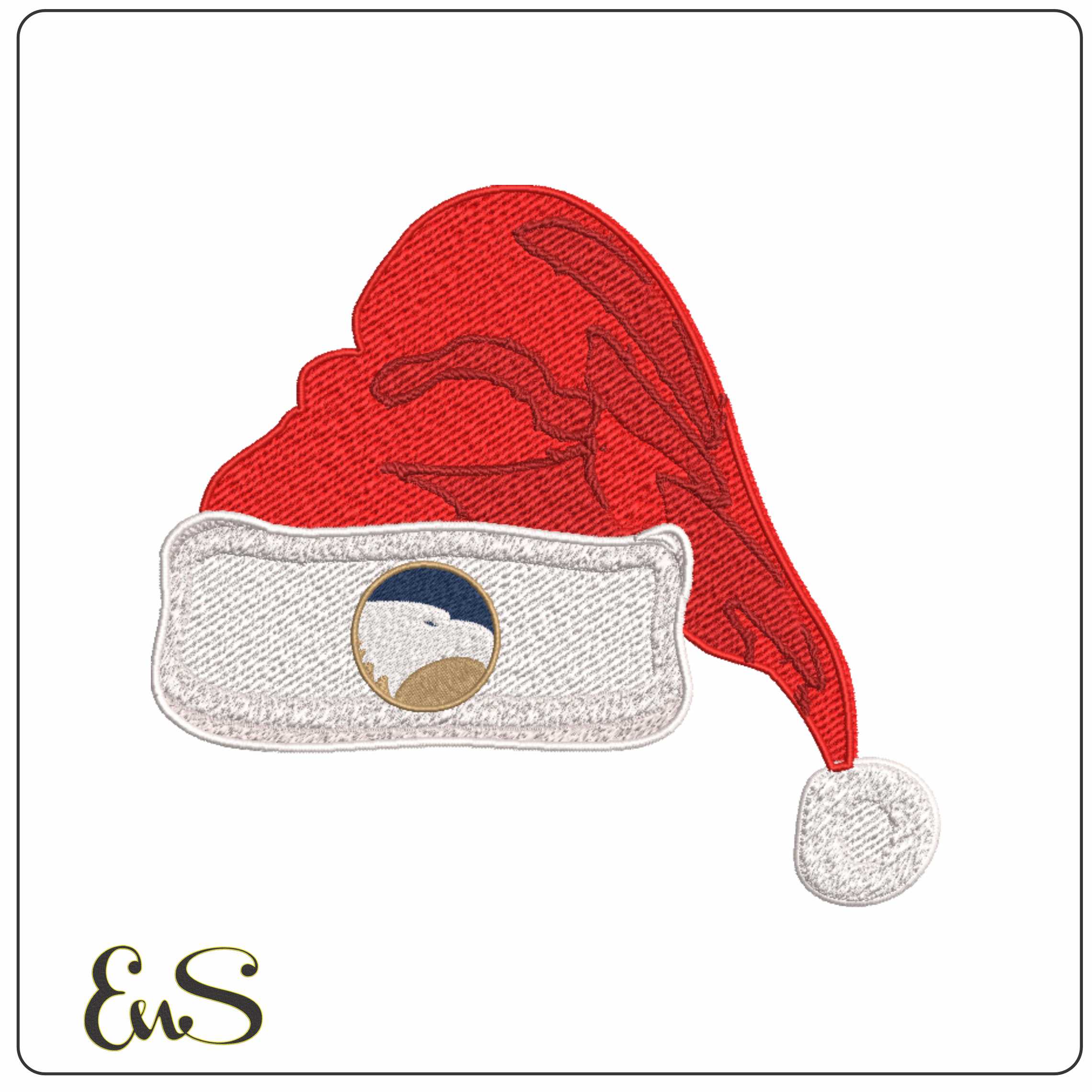 Santa Hat Georgia Southern Eagles 1982 1999 - Elegant embroidery design file-instant download