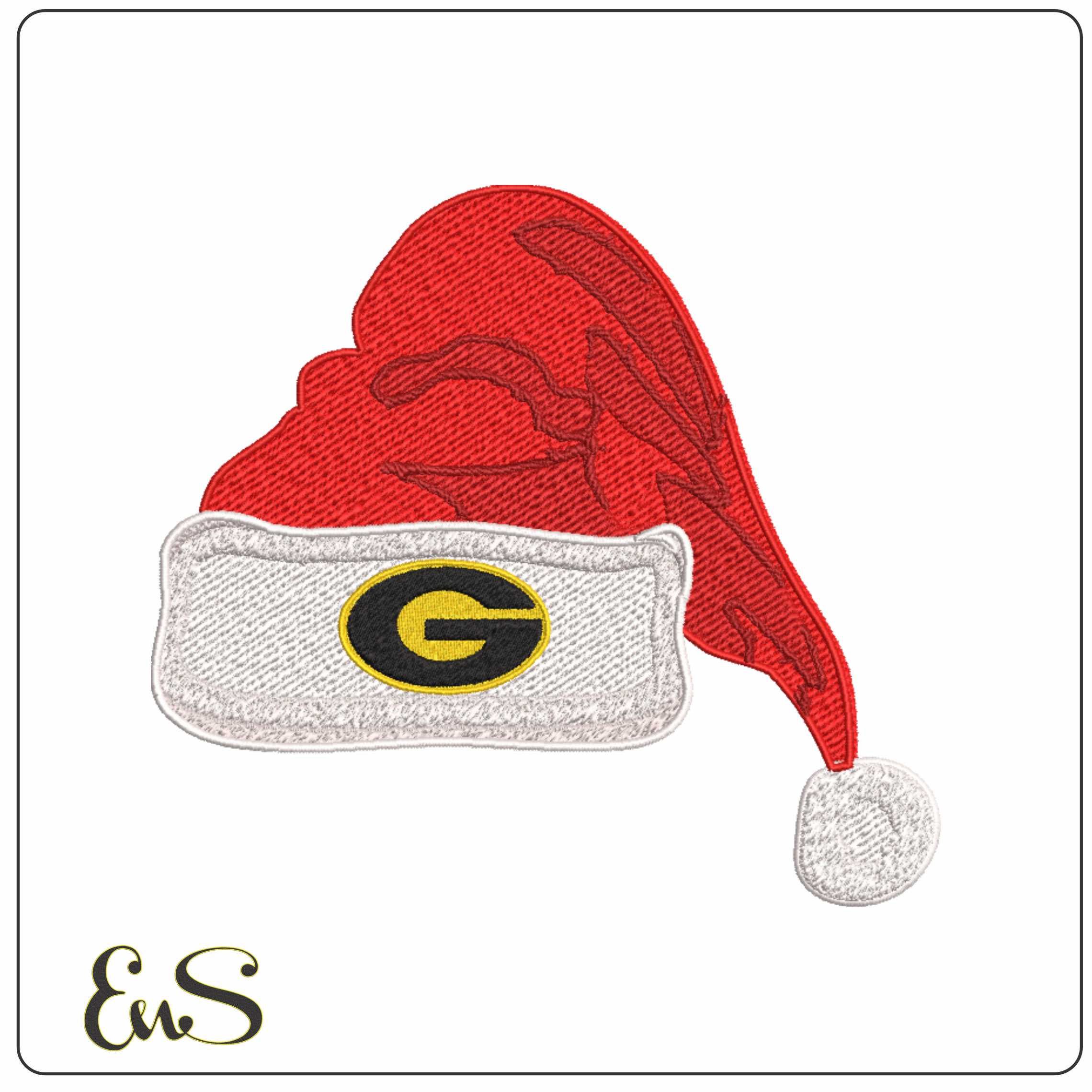 Santa Hat Grambling State Tigers 1965 1997 - Elegant embroidery design file-instant download