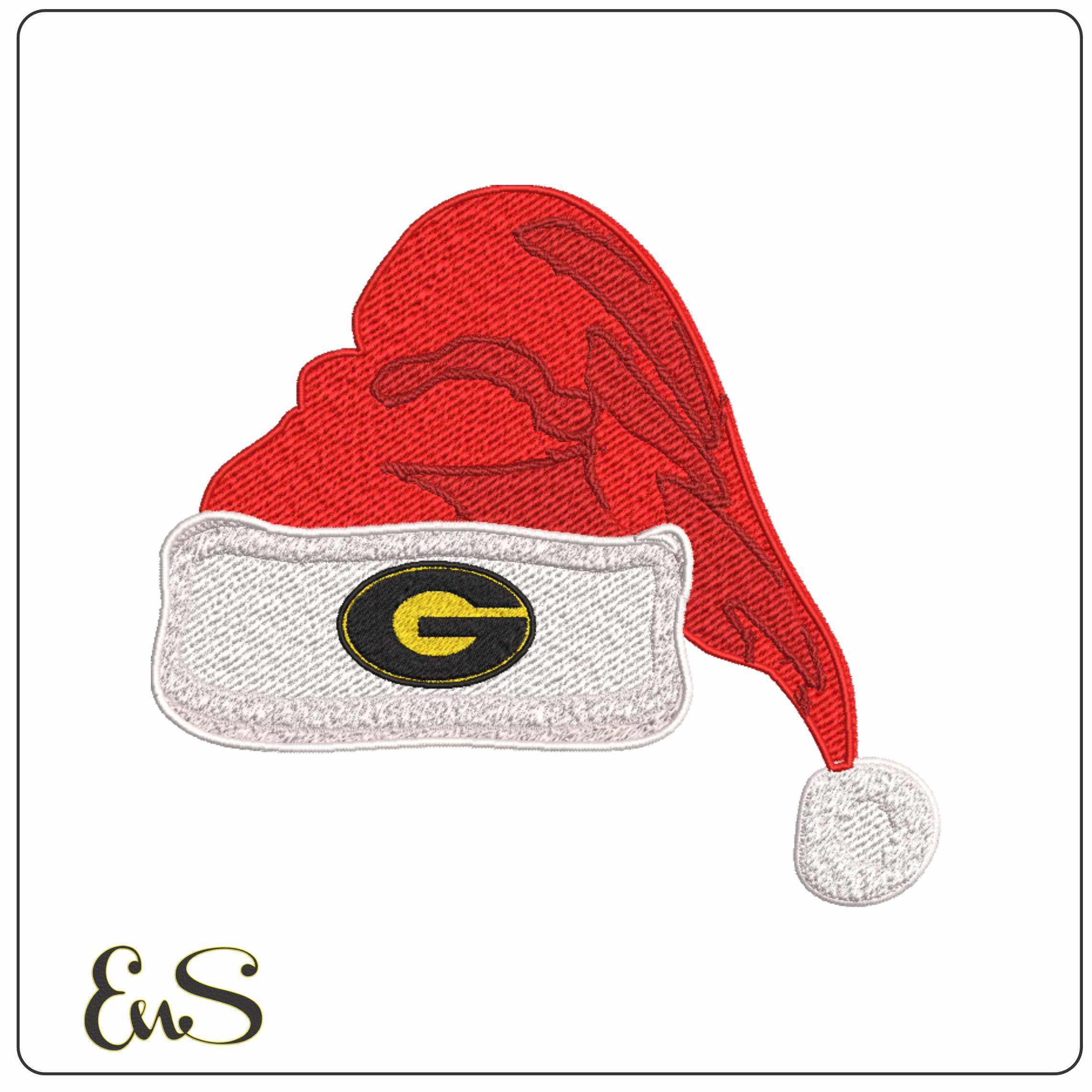 Santa Hat Grambling State Tigers 1997 - Elegant embroidery design file-instant download