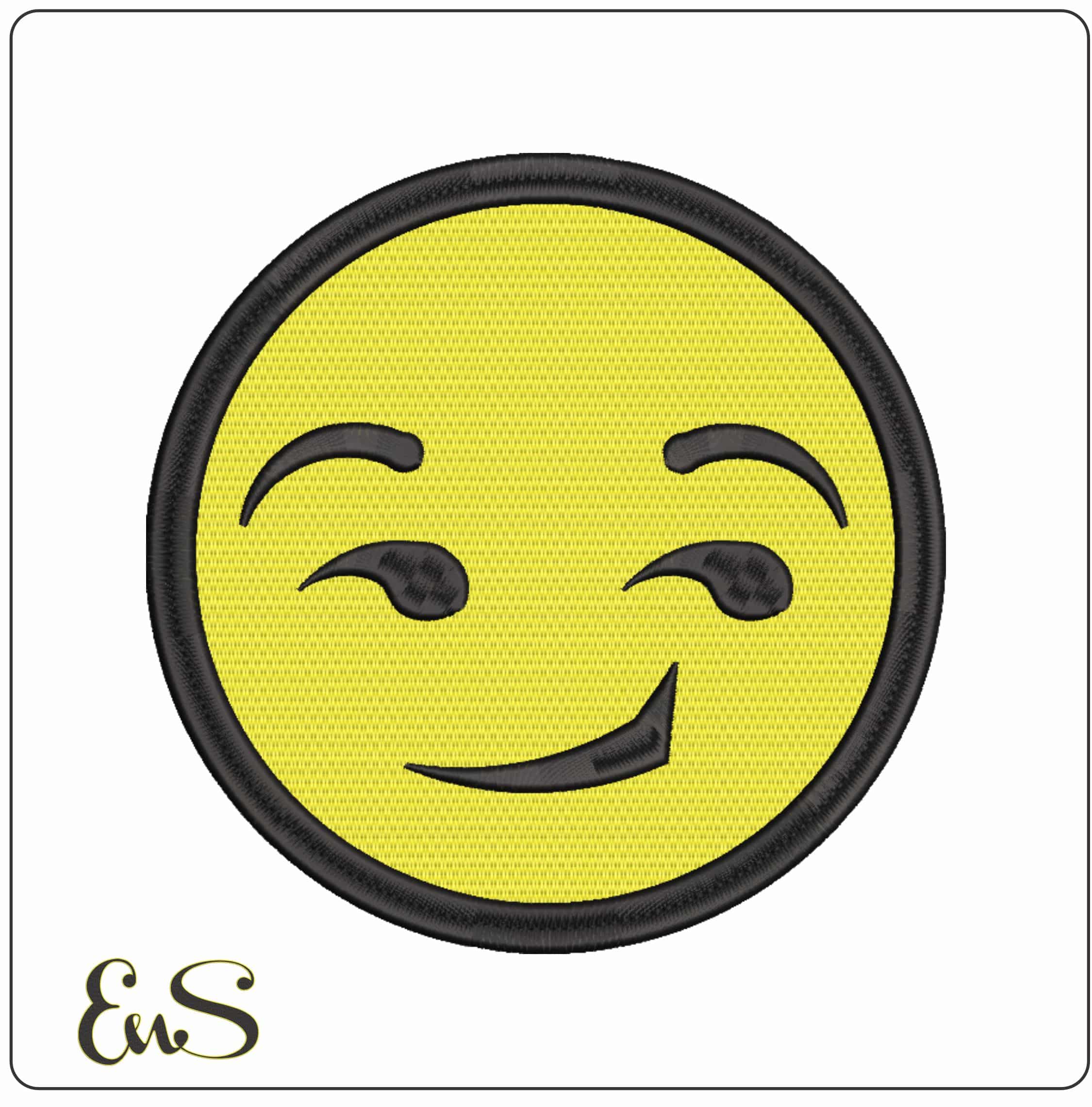 Sarcastic Emoji - Elegant embroidery design file-instant download