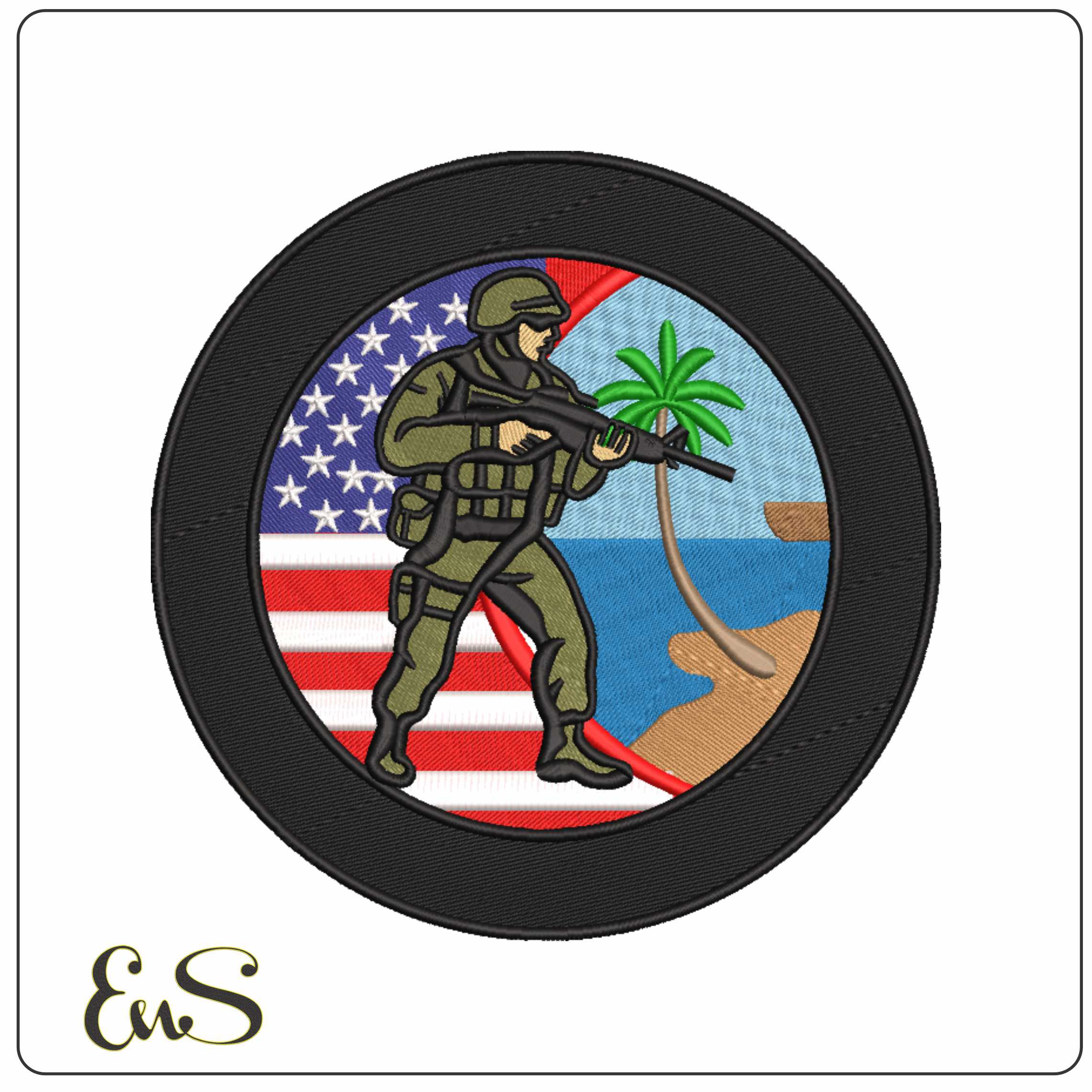 Security Forces Patch - Elegant embroidery design file-instant download