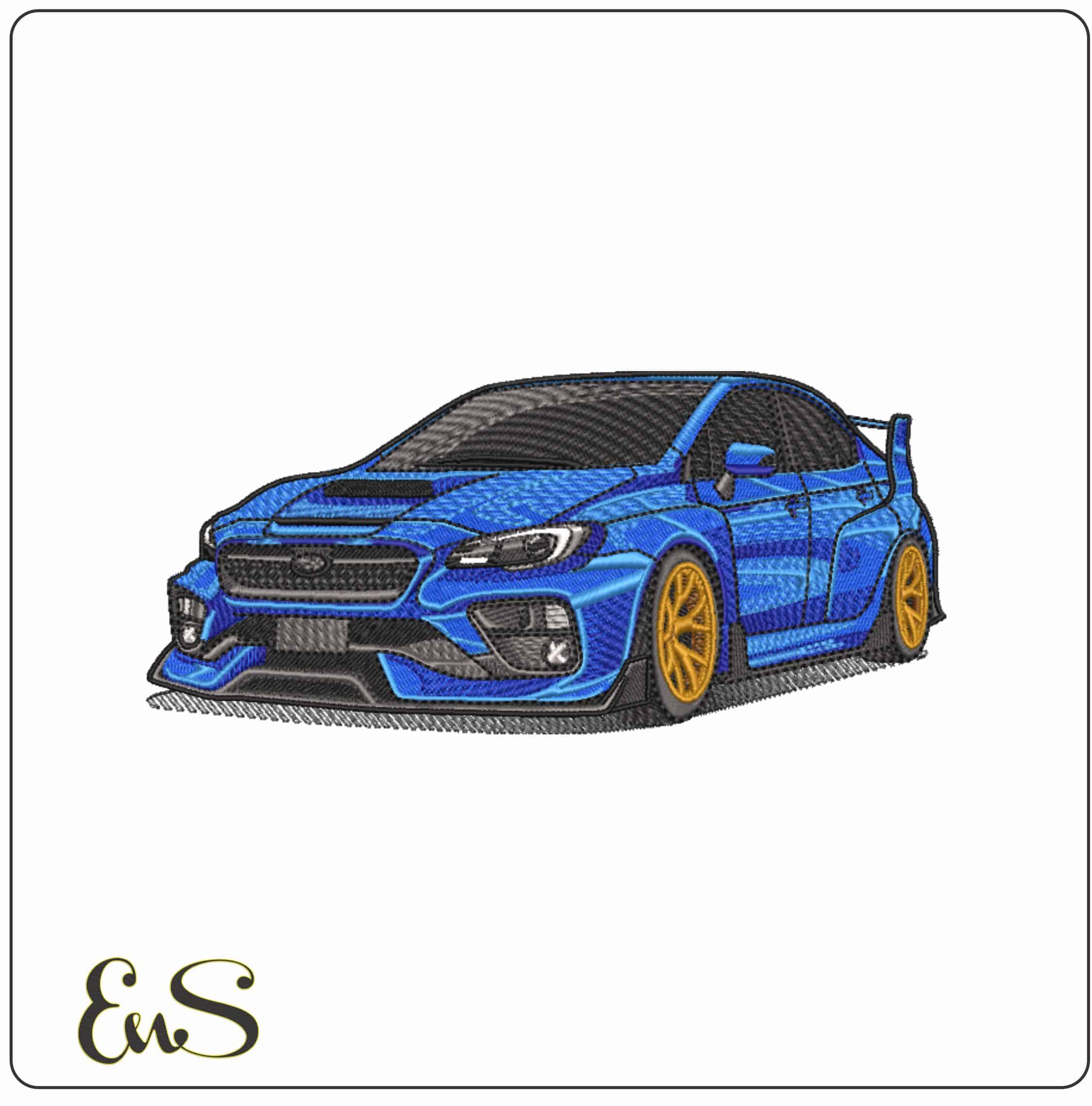 Subaru WRX STI - Elegant embroidery design file-instant download
