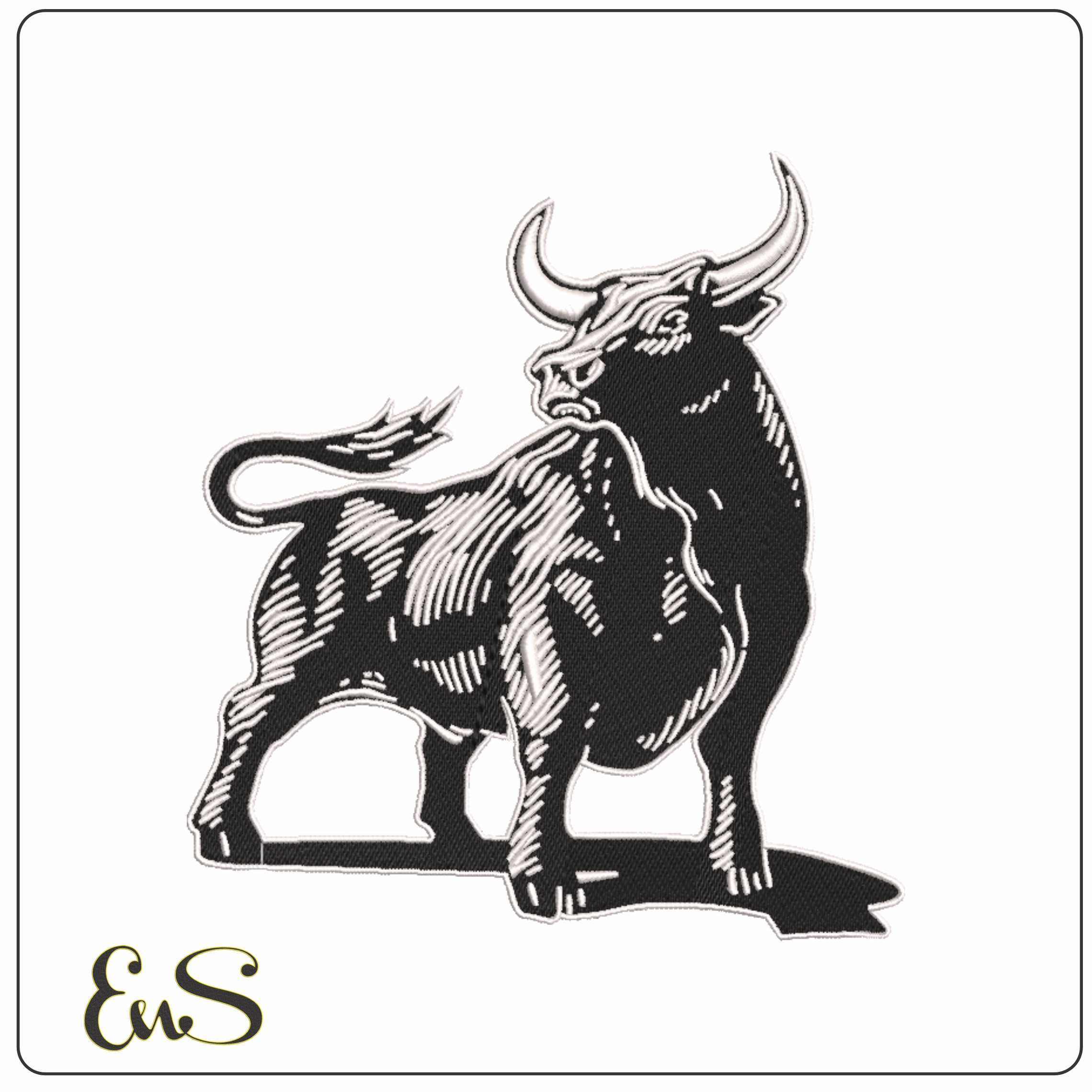 Taurus the Bull Head Up - Elegant embroidery design file-instant download