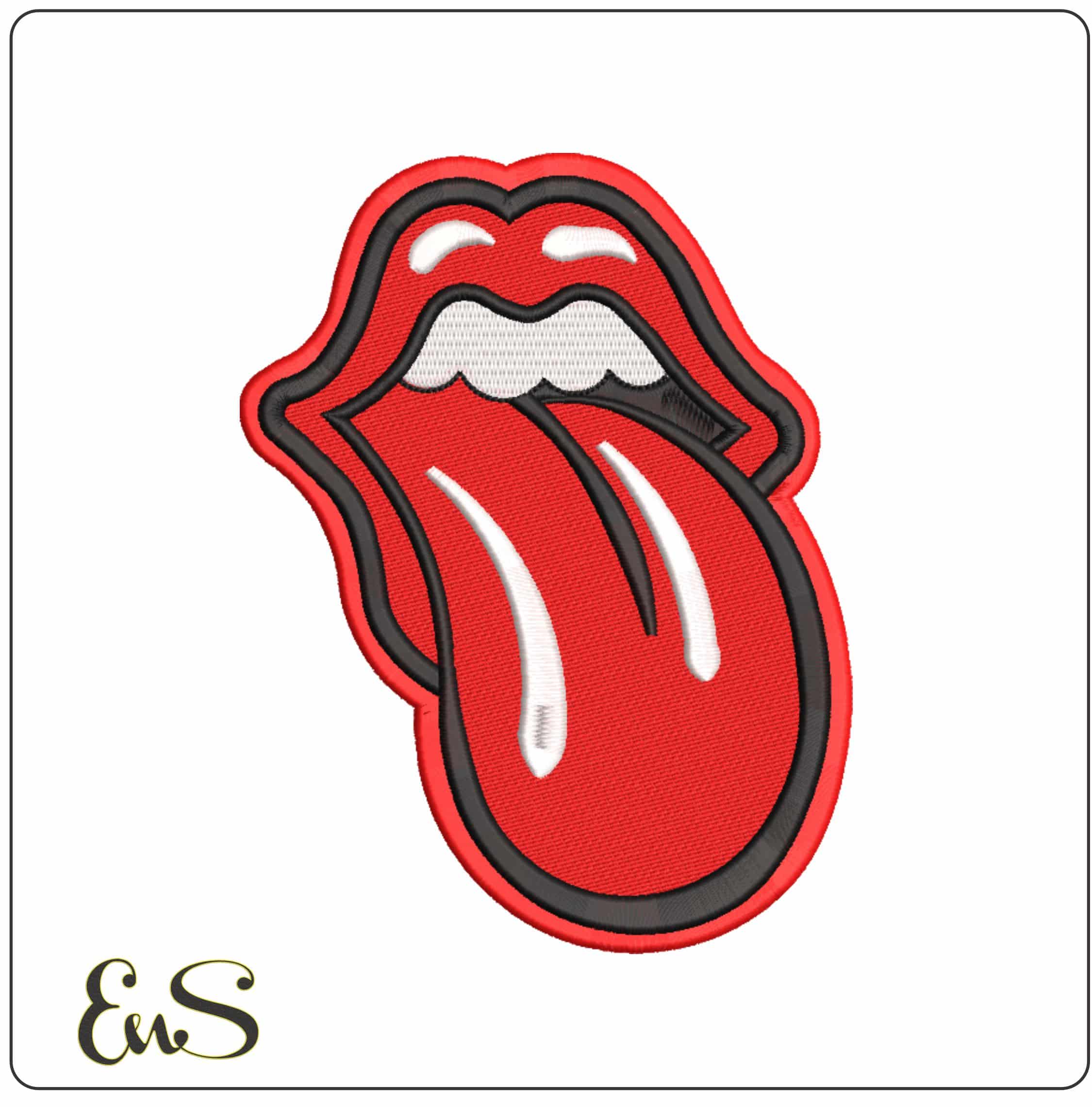 Tongue and Lips - Elegant embroidery design file-instant download