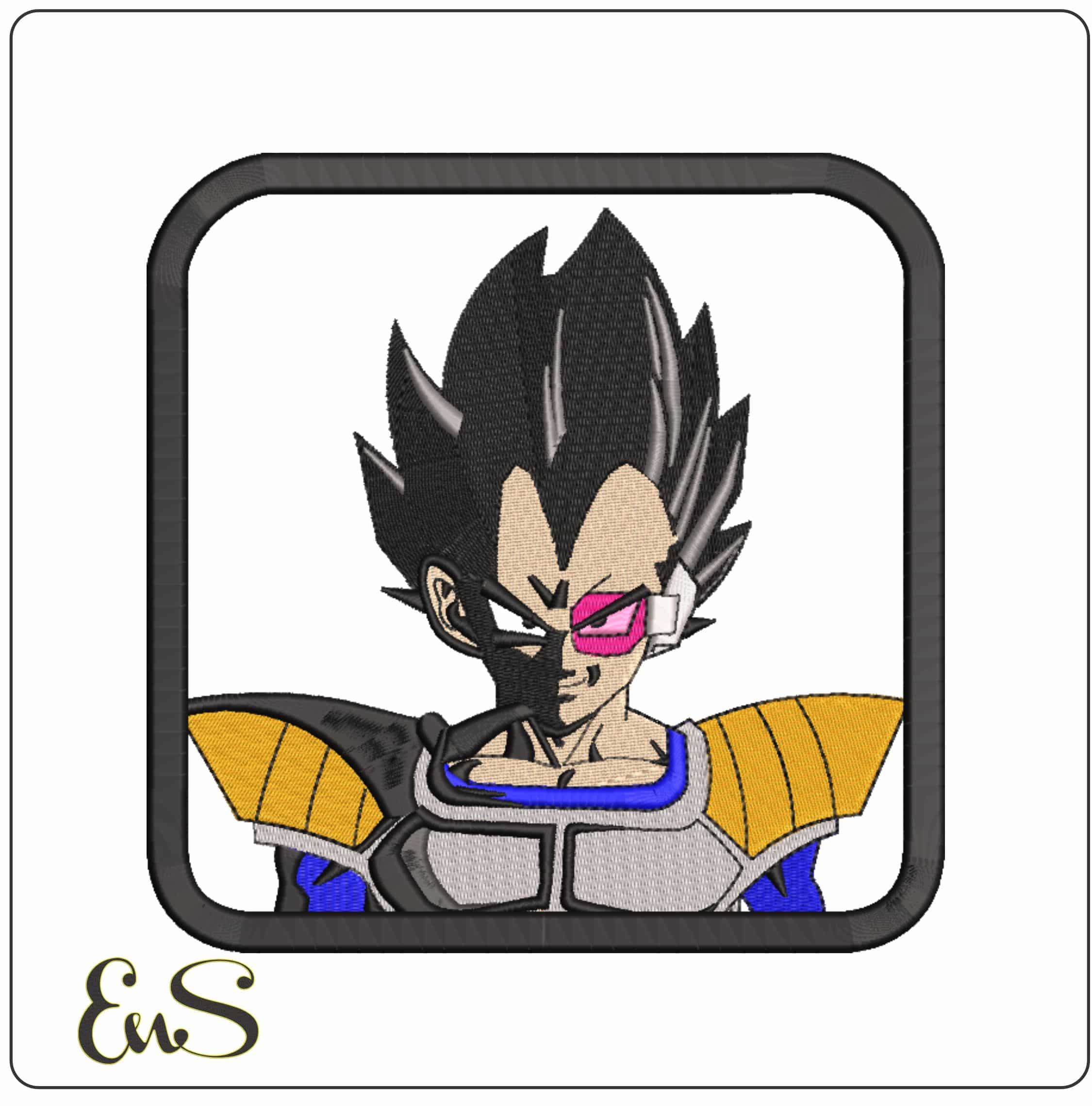 Vegeta Frame Dragon Ball z  - Elegant embroidery design file-instant download