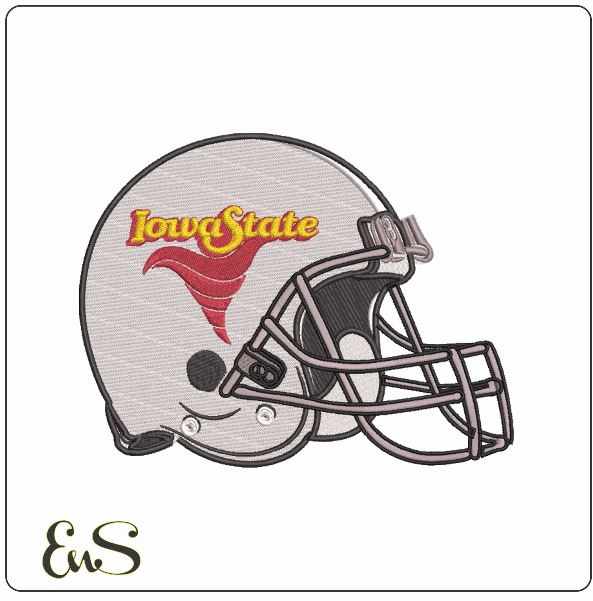 AF Helmet Iowa State Cyclones 1983 to 1995  elegant embroidery design file-instant download