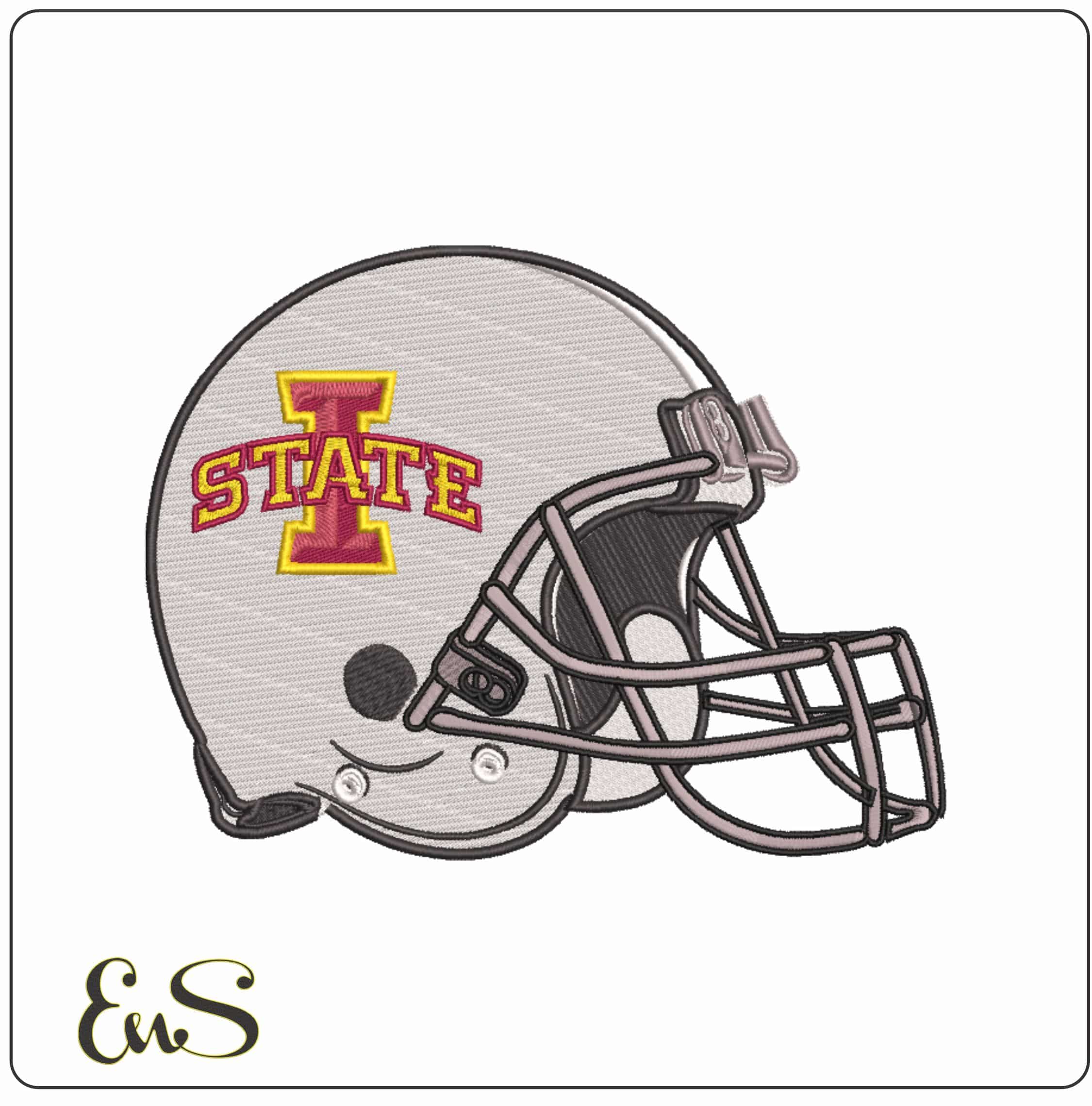 AF Helmet Iowa State Cyclones 2007  elegant embroidery design file-instant download