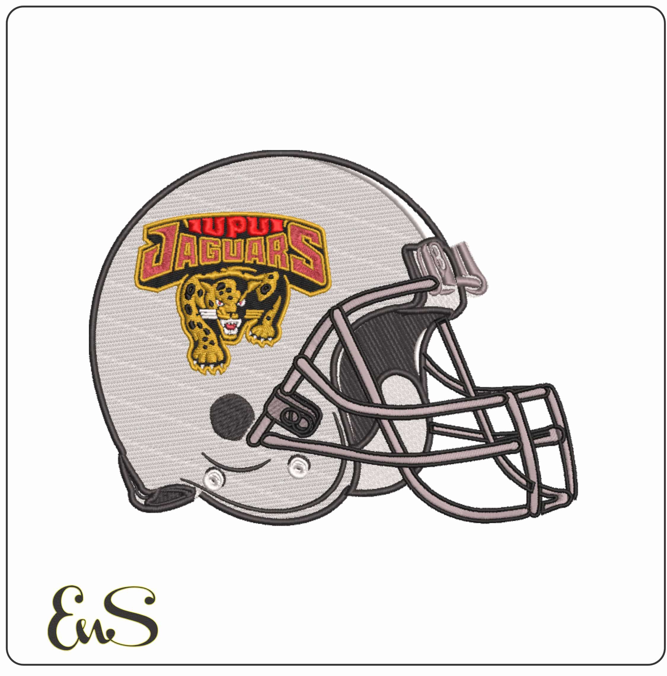 AF Helmet IUPUI Jaguars 1998 to 2007  - Elegant embroidery design file-instant download