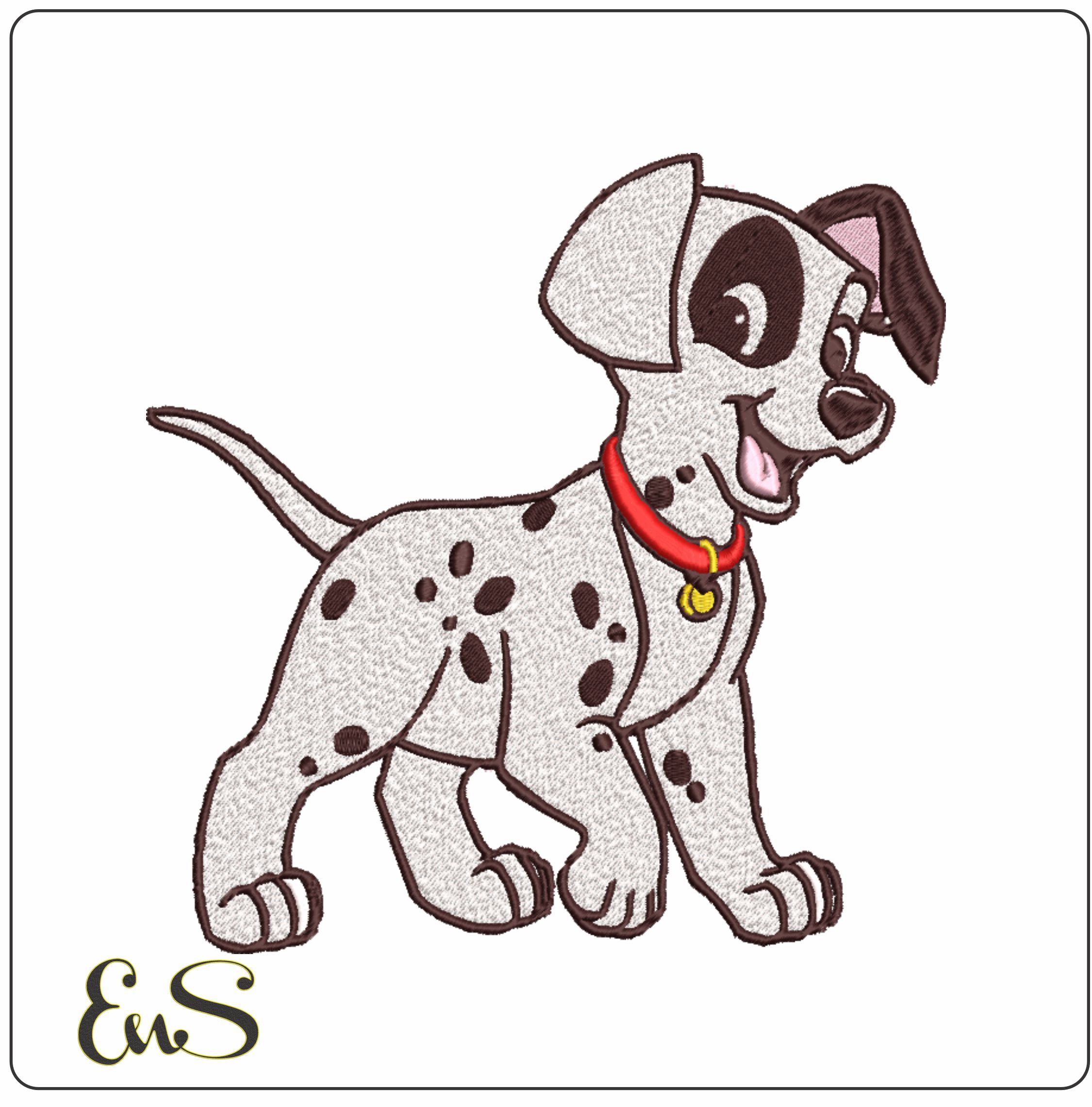 101 Dalmatian embroidery design Cartoon Patch embroidery design machine pattern Baby toddler embroidery file instant download in frame
