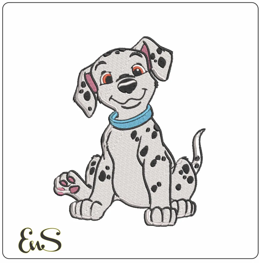 101 Dalmatian embroidery design - Cartoon dog embroidery design machine pattern Baby toddler embroidery file - instant download in a frame