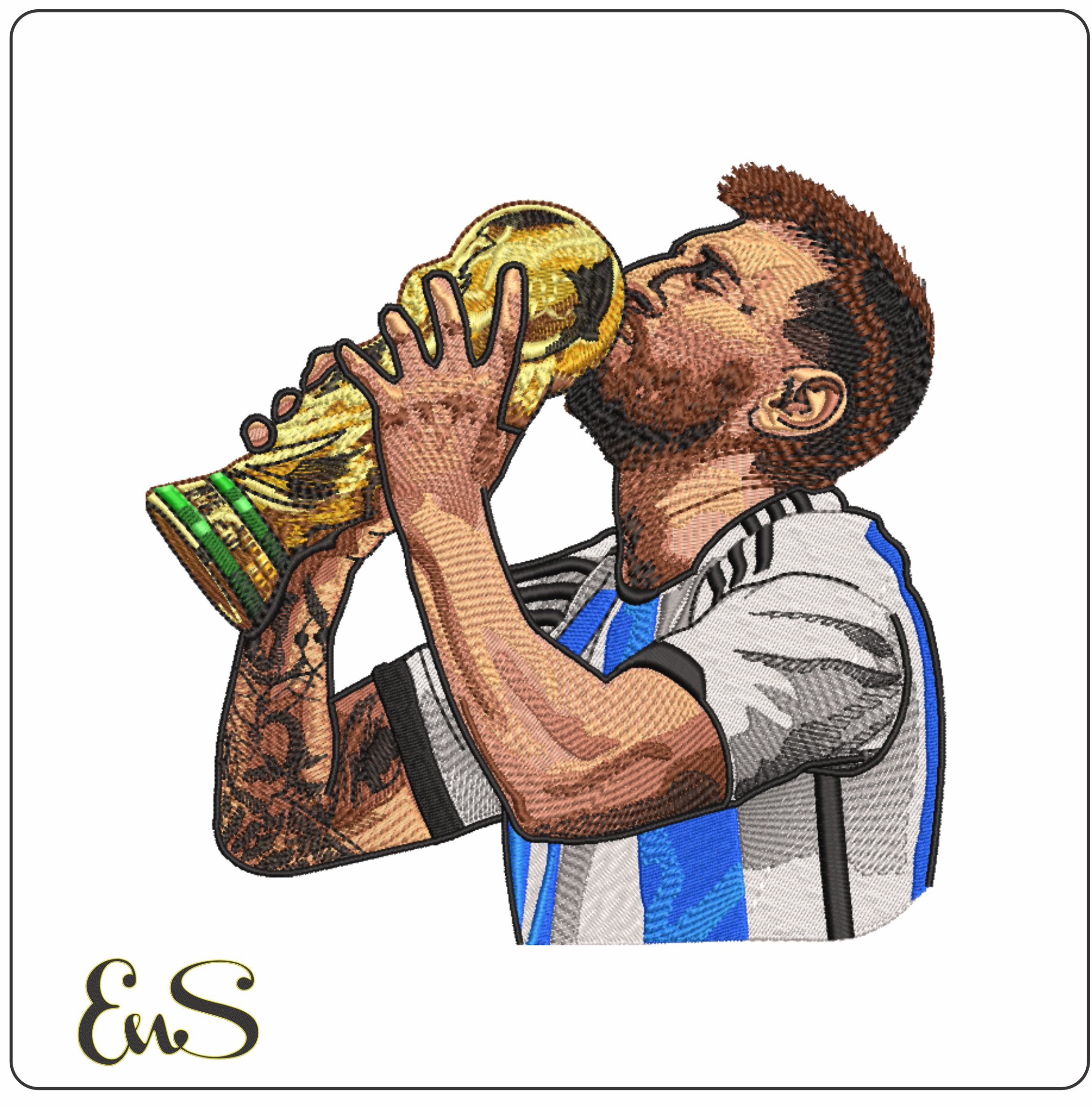 Lionel Messi Kissing Fifa 2022 World Cup