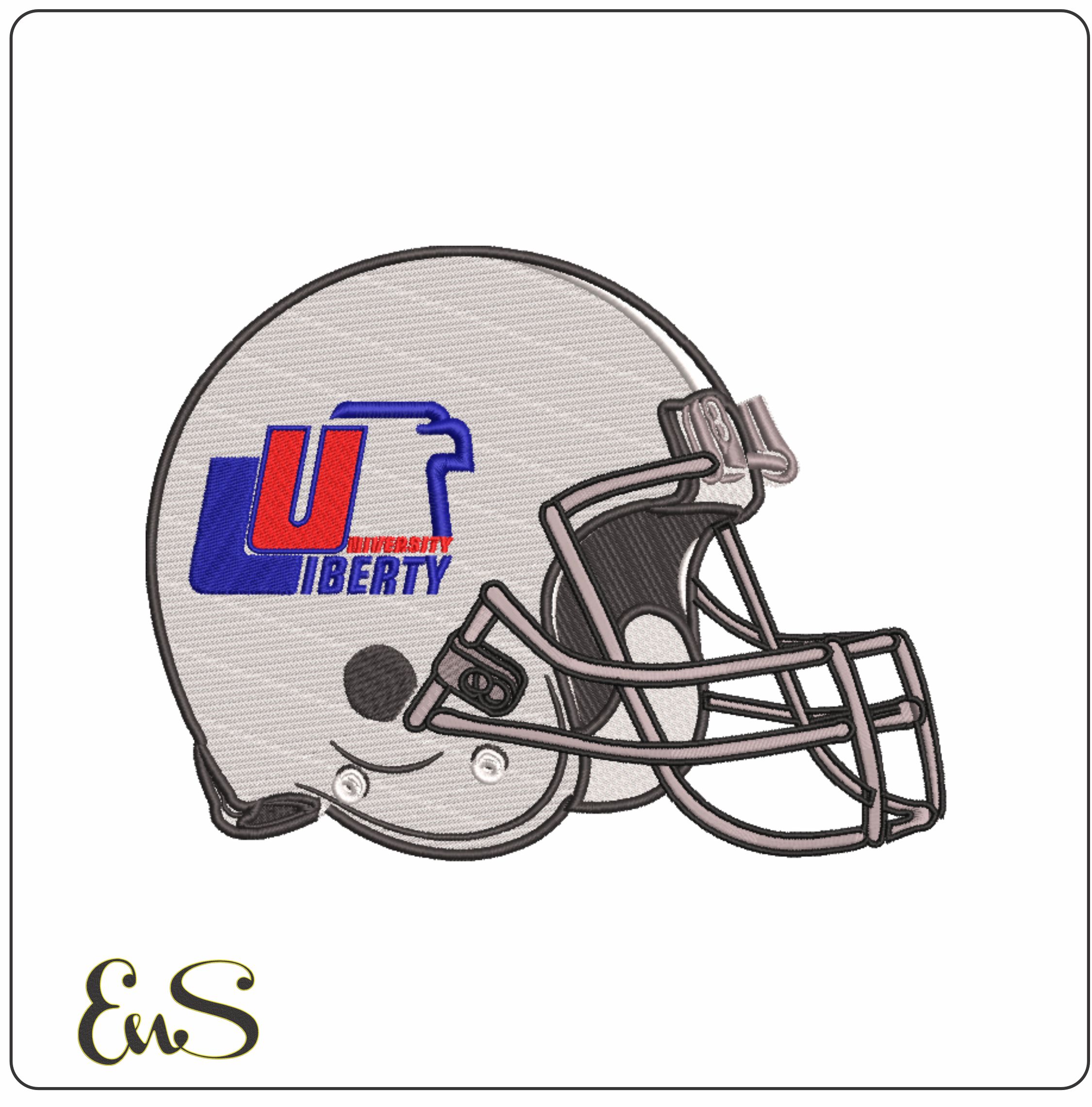 Af Helmet Liberty Flames 1985 To 2000 Liberty University