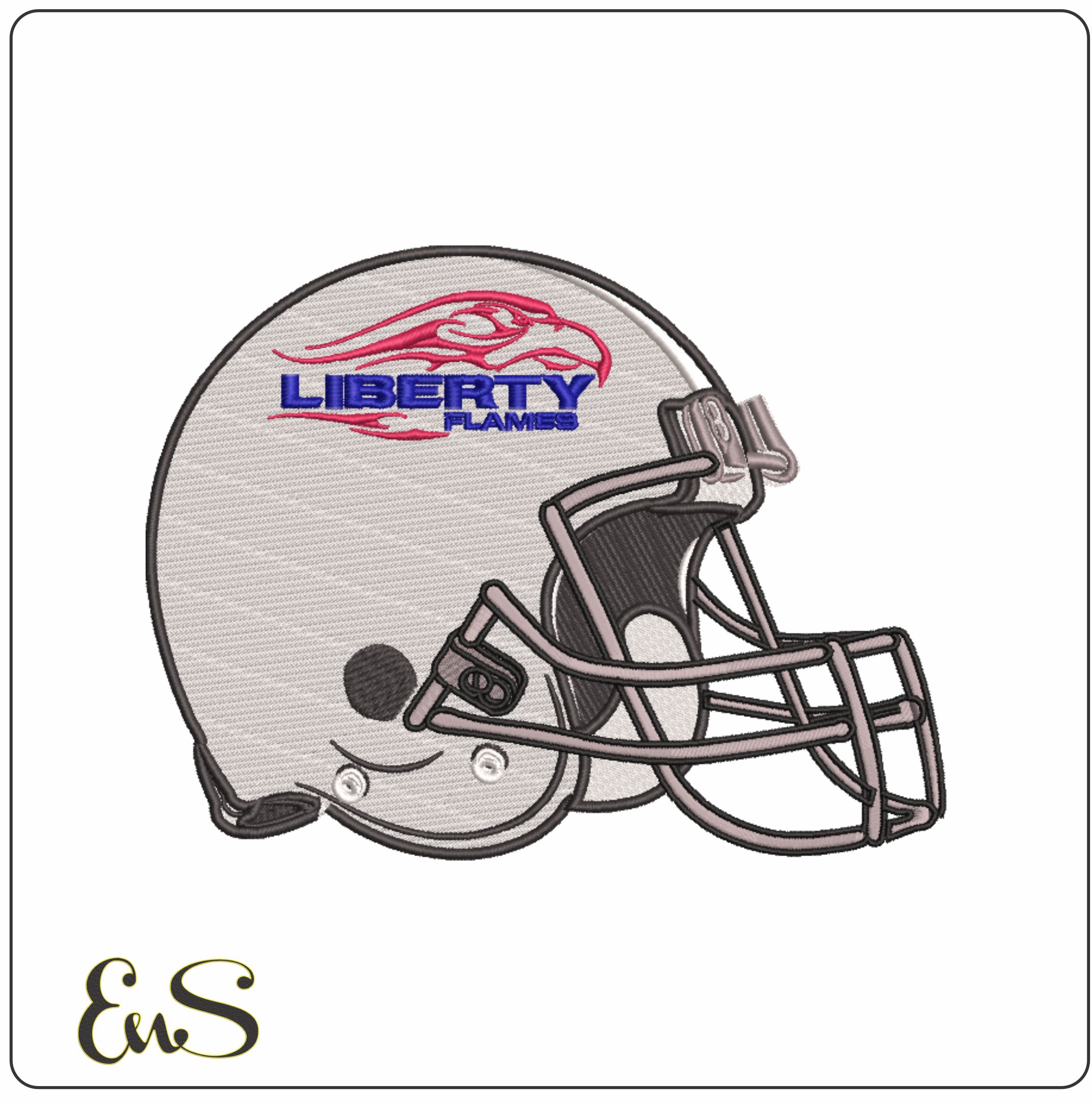 Af Helmet Liberty Flames 2003 To 2013 Liberty University