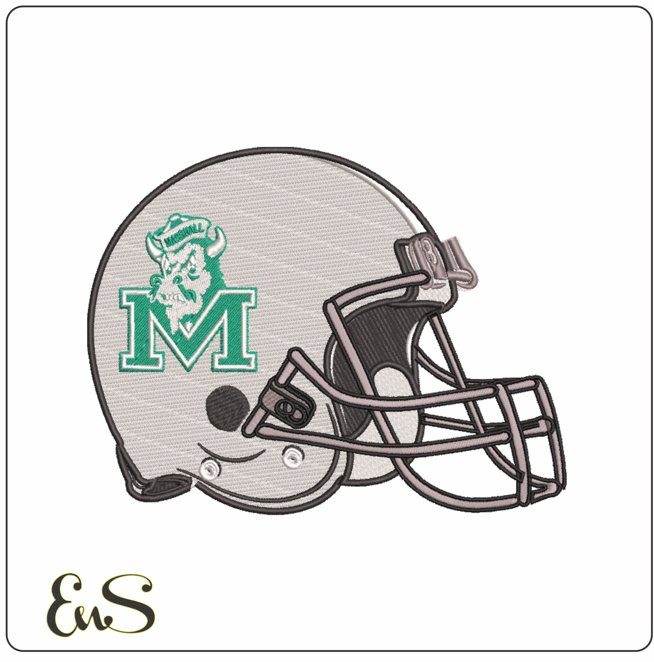 Af Helmet Marshall Thundering Herd 1970 To 2001 Marshall University