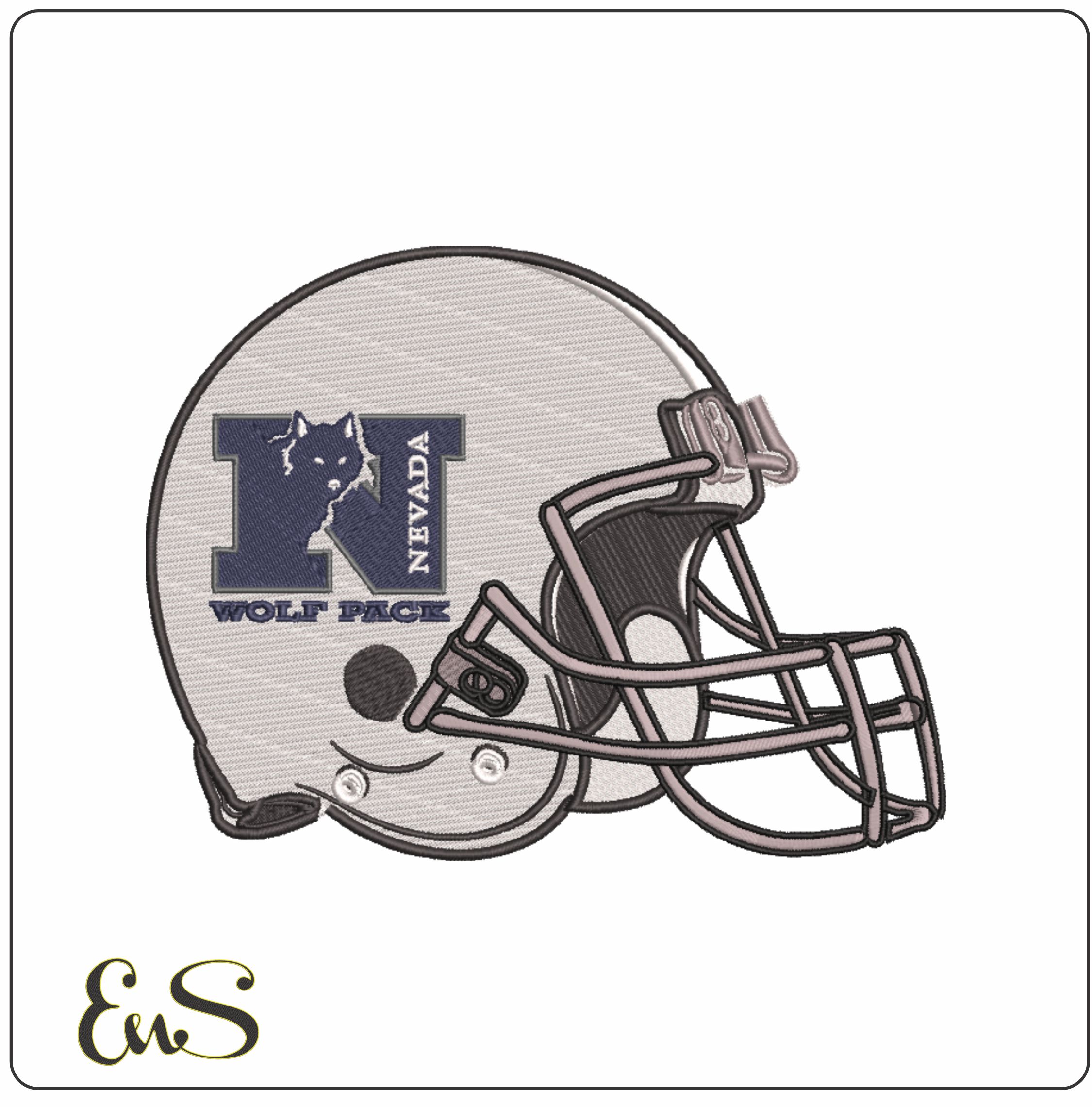 Af Helmet Nevada Wolf Pack 1993 To 2002 University Of Nevada