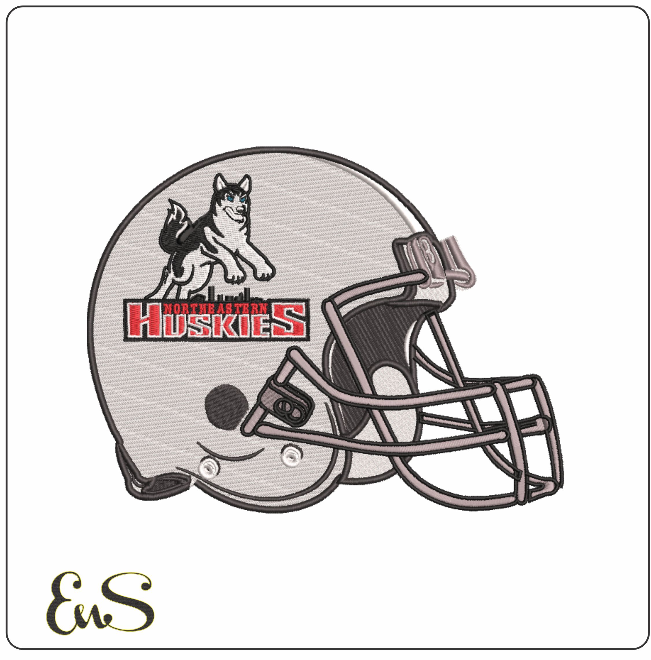Af Helmet Northeastern Huskies Logo 2000 To 2006 Northeastern University