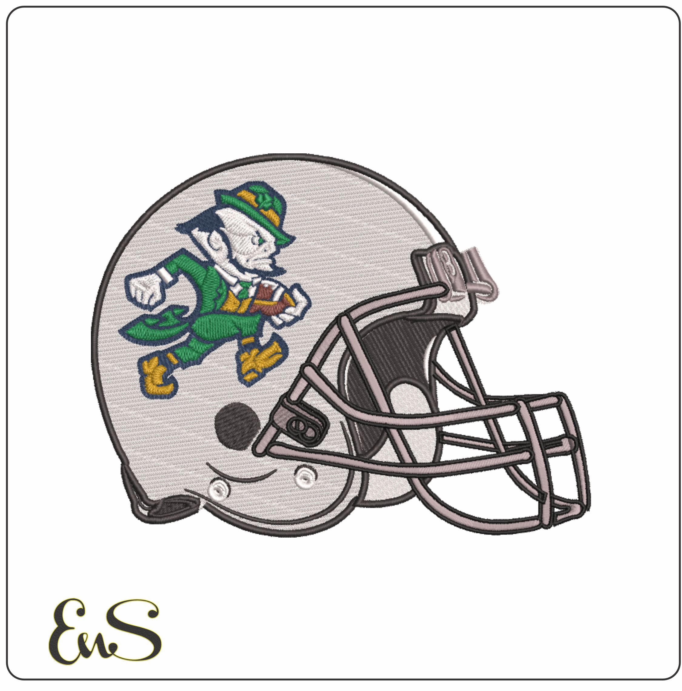 Af Helmet Notre Dame Fighting Irish Leprachaun With Football College