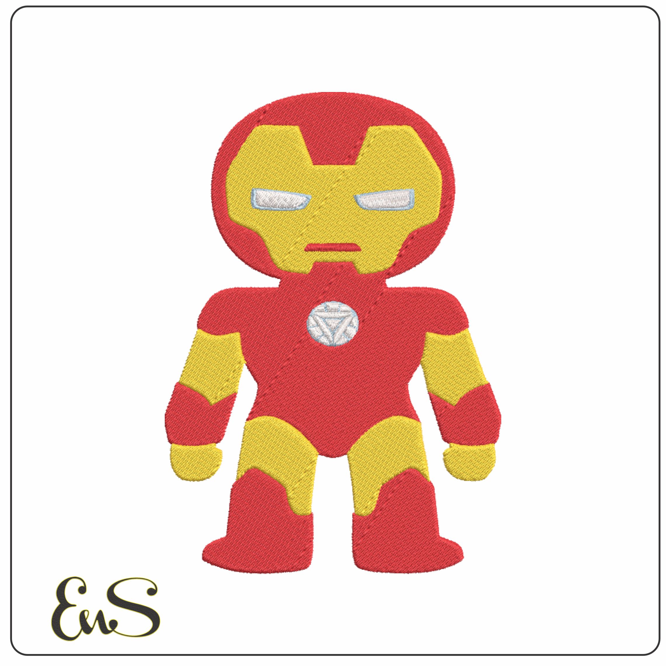 Cool Baby Iron Man embroidery design - Cool Baby super hero design machine pattern Baby toddler embroidery file instant download in a frame