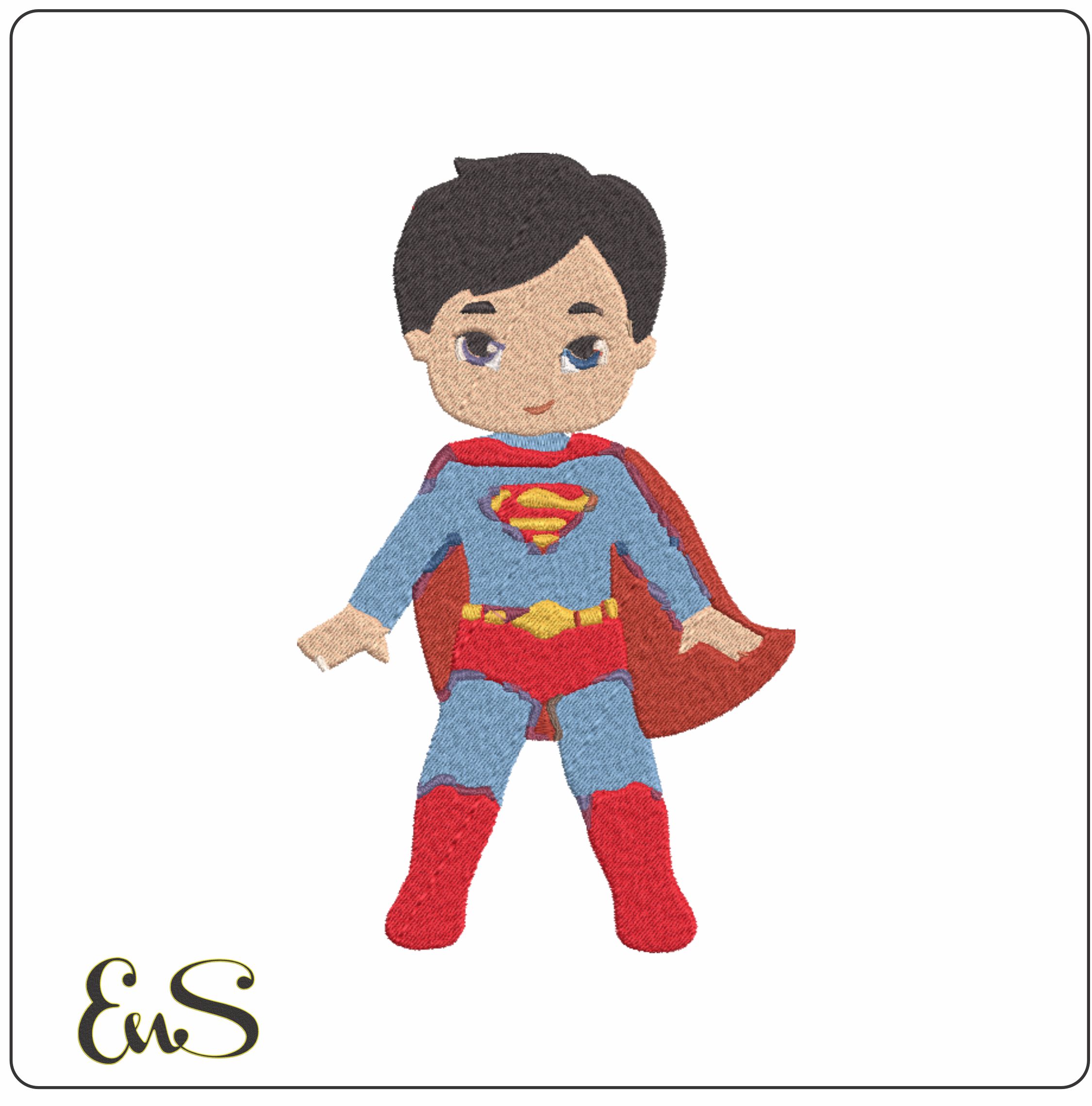 Baby Super Man embroidery design - Baby super hero design machine pattern Baby toddler embroidery file - instant download in a frame