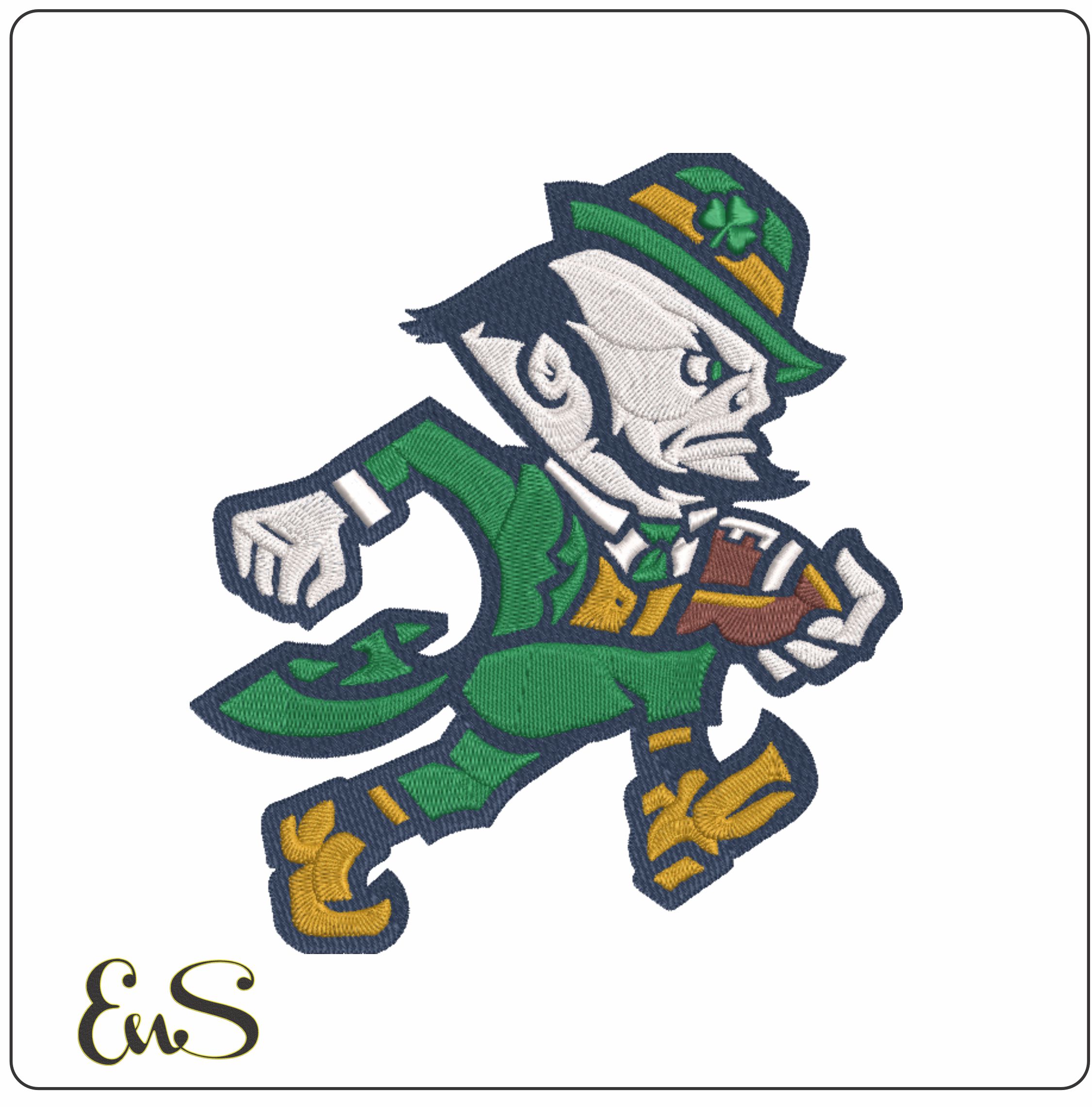 Notre Dame Fighting Irish Leprachaun With Football College