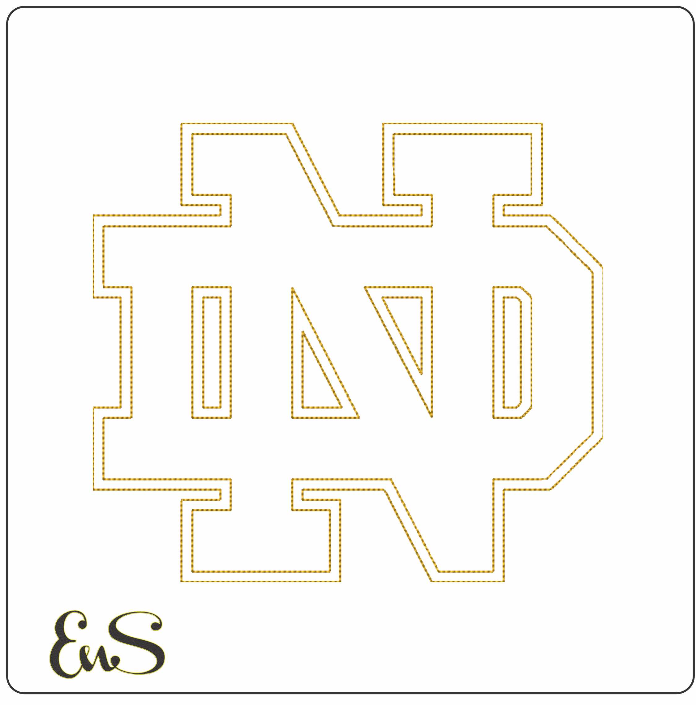 Notre Dame Fighting Irish Outline 1986 On Notre Dame University