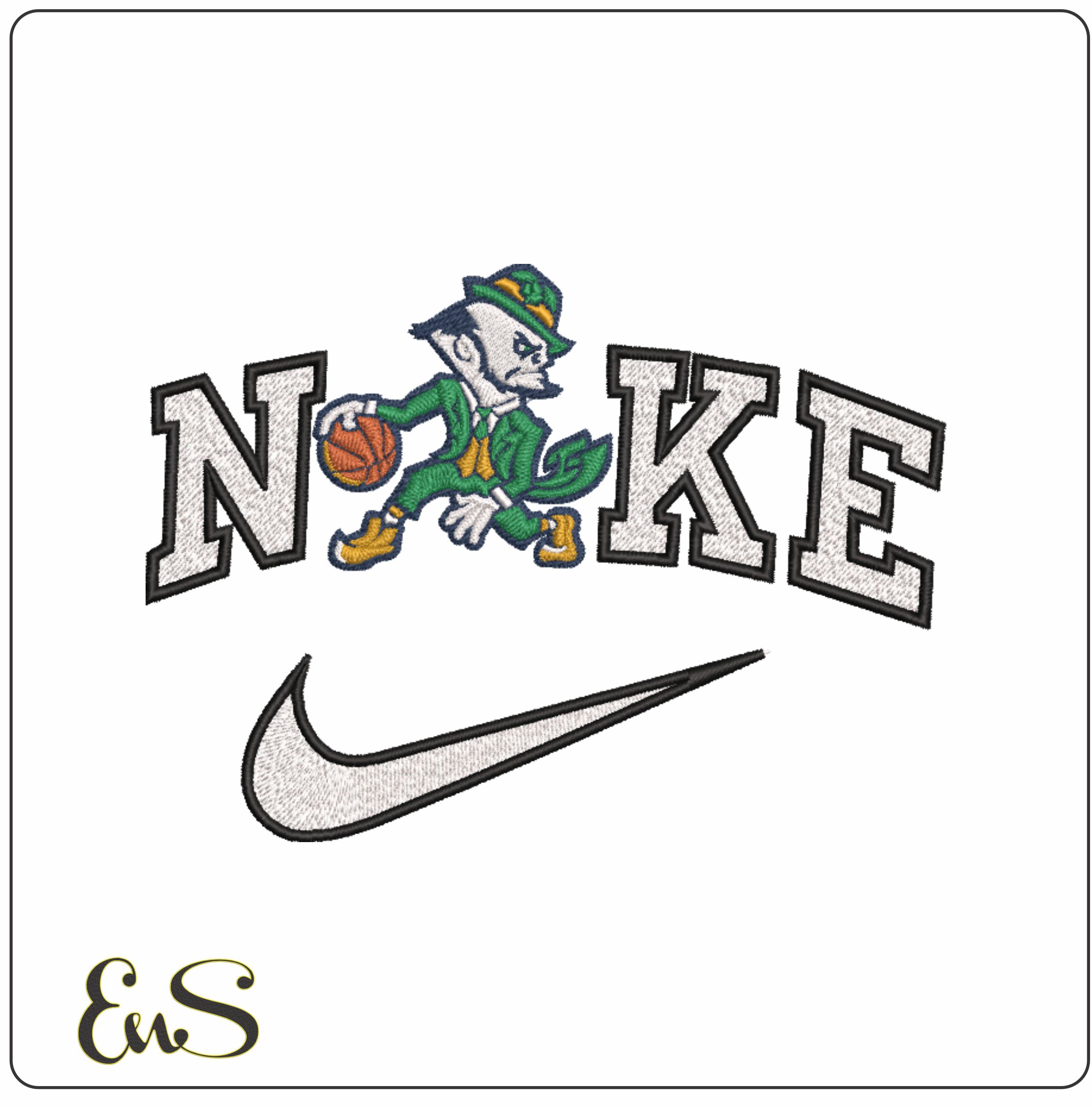 Nike Notre Dame Fighting Irish Leprachaun With Basketball College