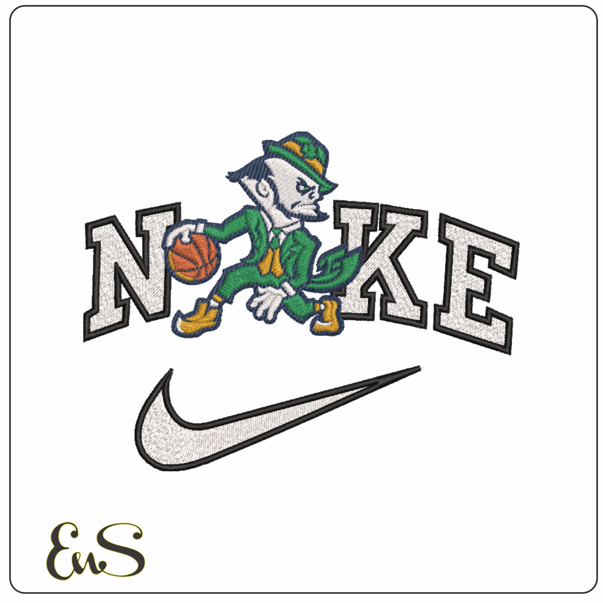 Nike Notre Dame Fighting Irish Leprachaun With Basketball College