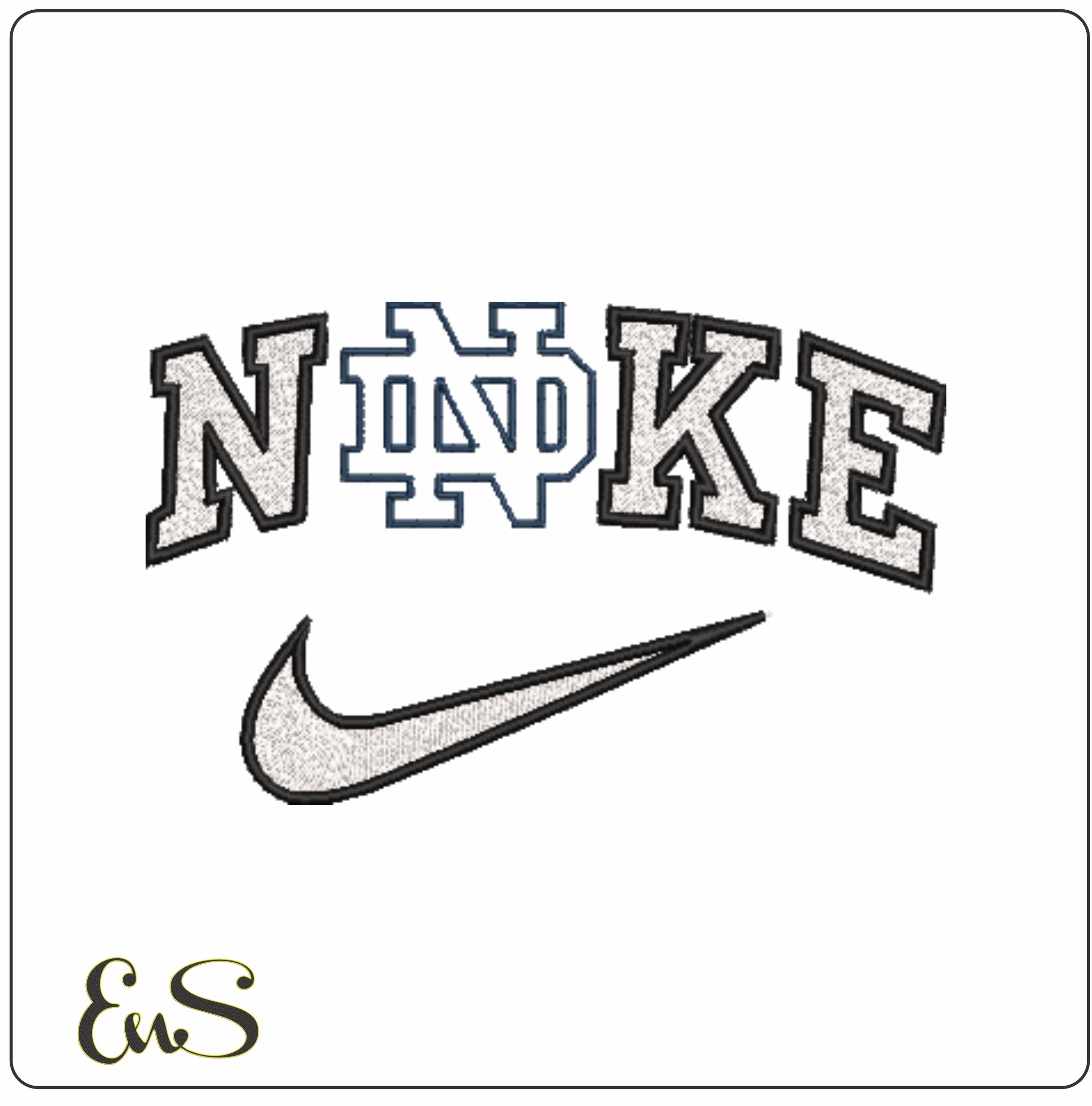 Nike Notre Dame Fighting Irish Outline 1986 On Notre Dame University