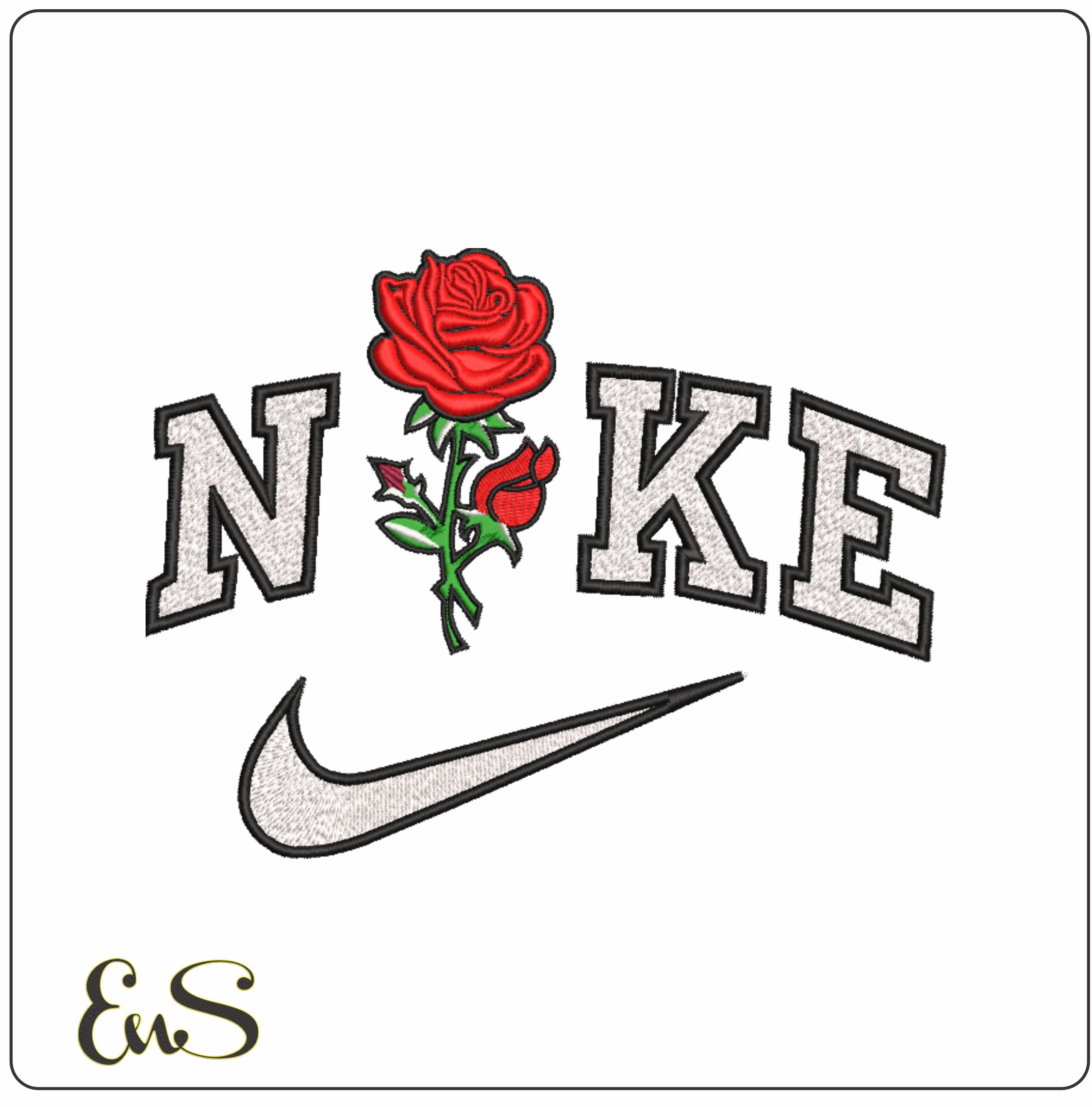 Nike Single Stem Red Rose And Bud