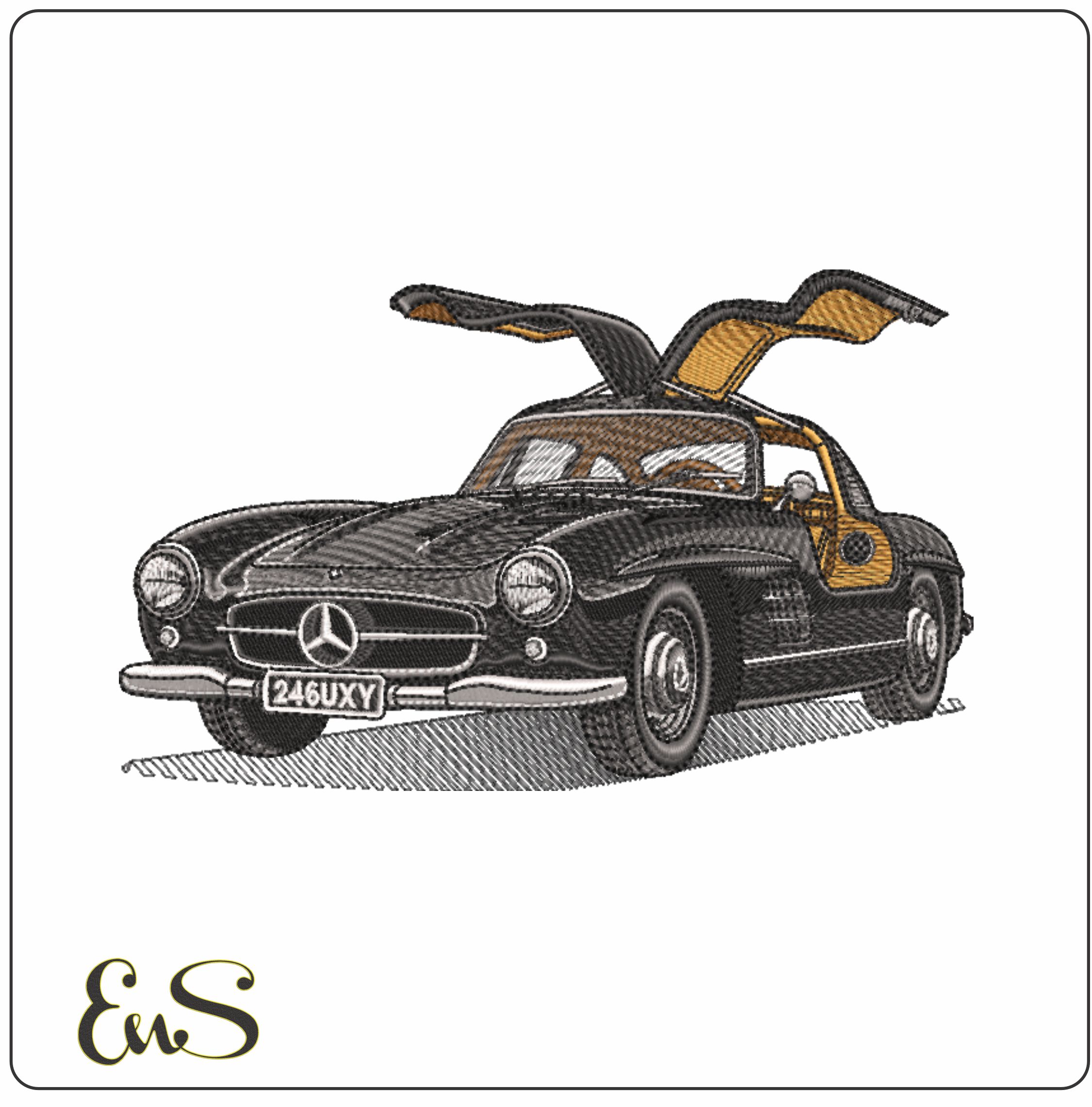 Mercedes Benz 300 Sl Gullwing Doors Open